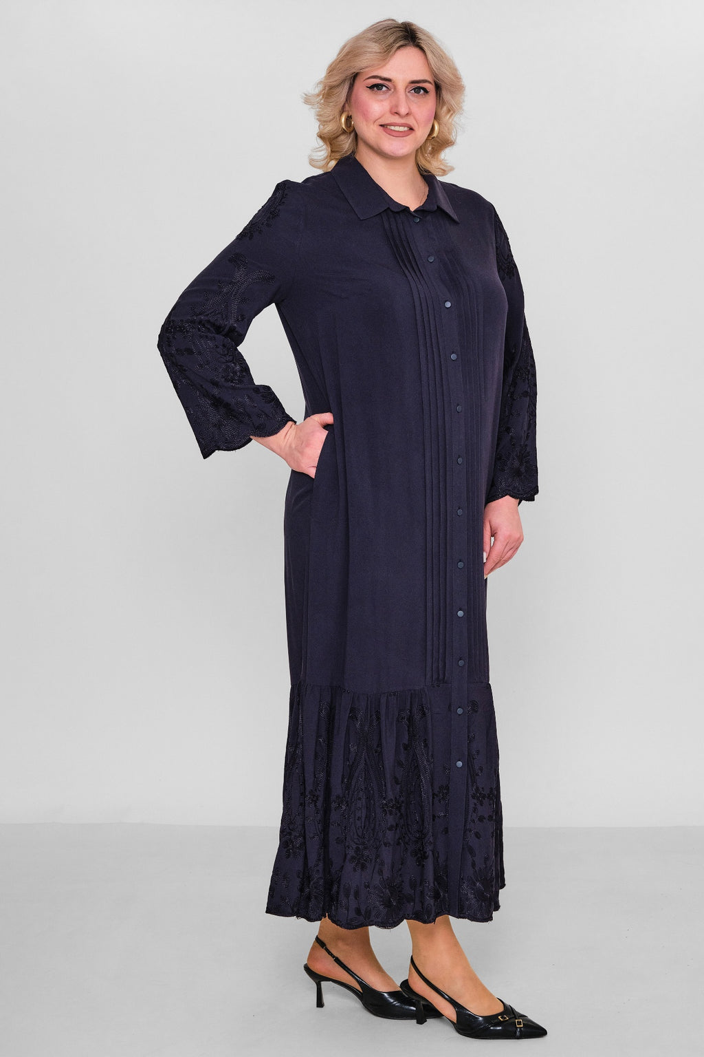 Ebberro - Plus Size Dress (EBR26Y10126BB) - 8690200171321