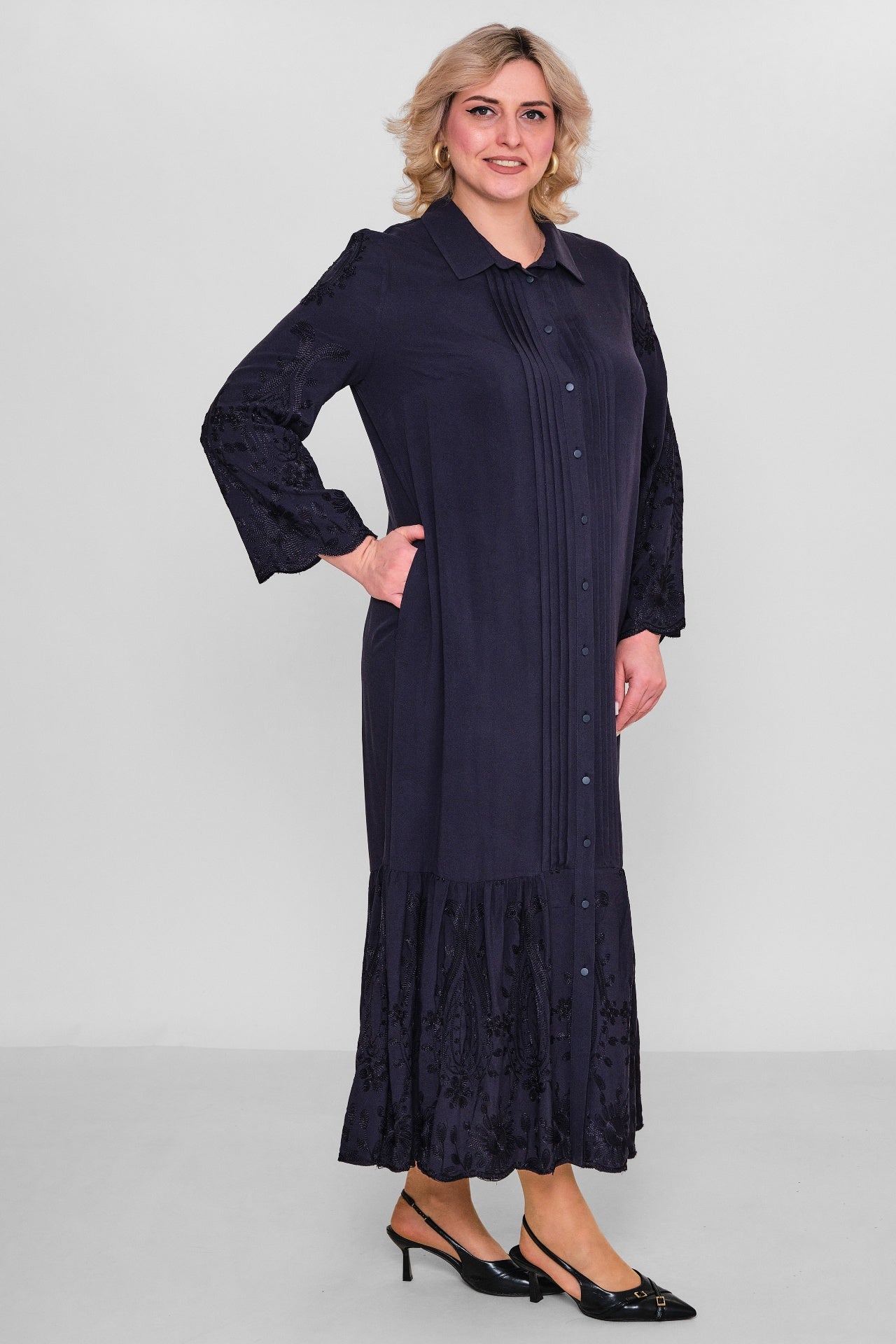 Ebberro - Plus Size Dress (EBR26Y10126BB) - 8690200171321