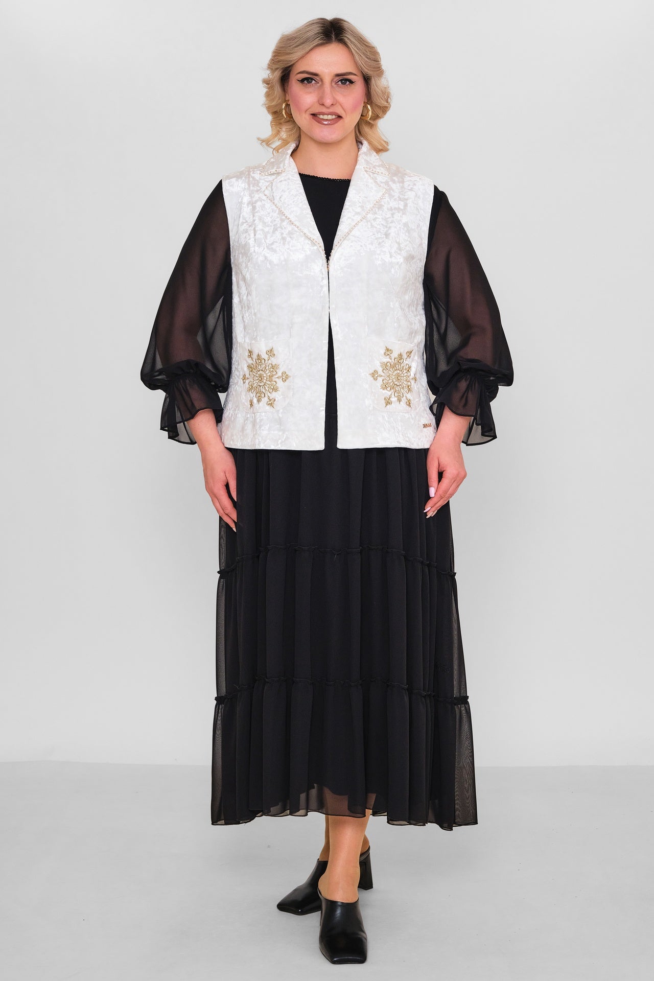 Ksas - Extended Plus Size Cardigan (KSAS4131-1) - 8690200171529