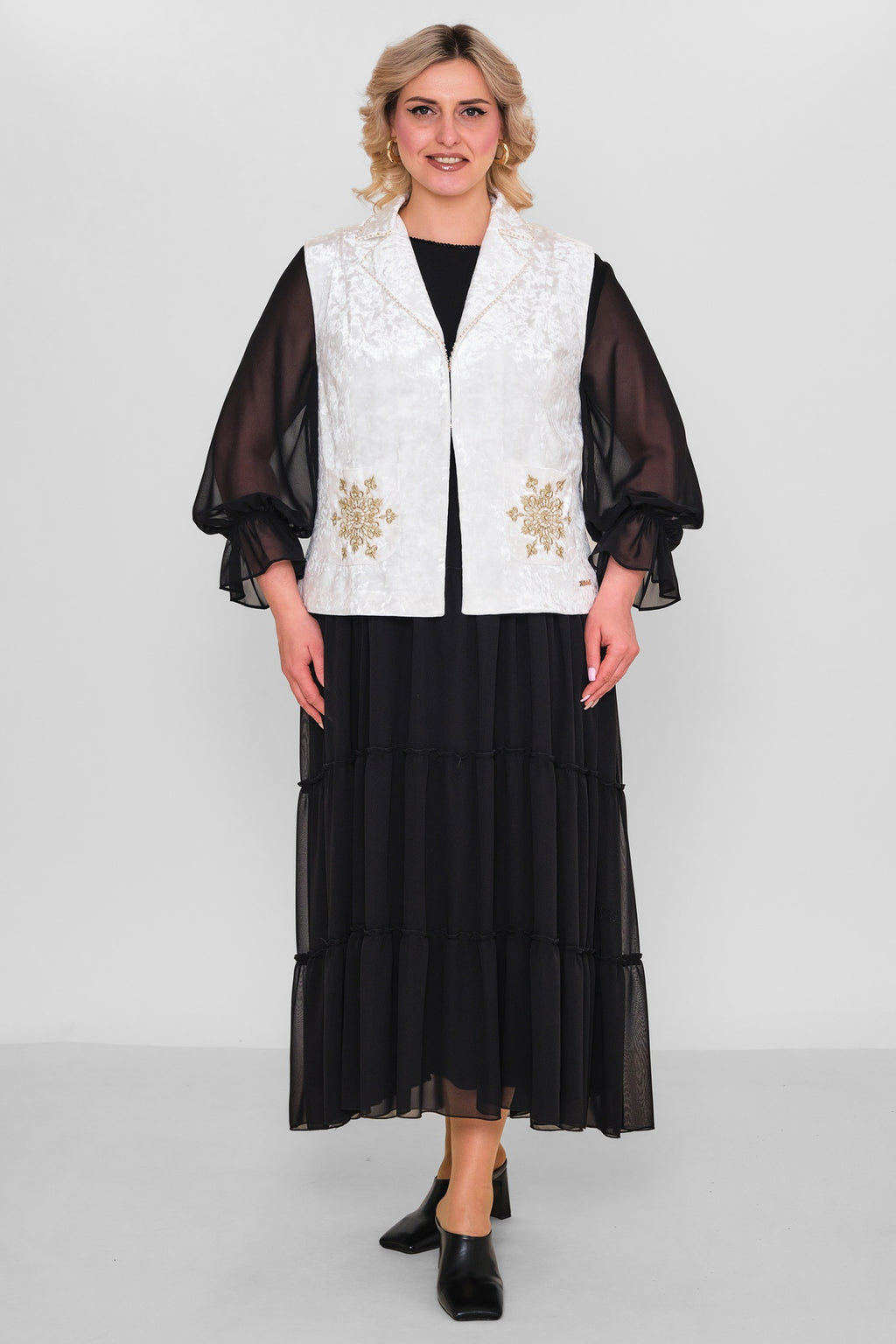 Ksas - Extended Plus Size Cardigan (KSAS4131-1) - 8690200171529