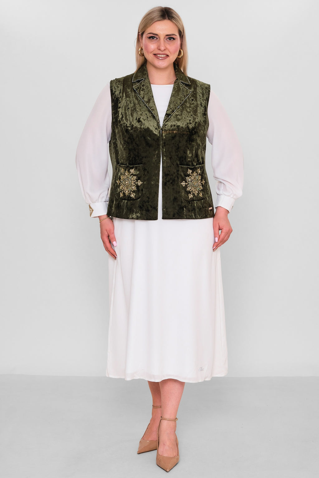 Ksas - Extended Plus Size Cardigan (KSAS4131-1) - 8690200171536