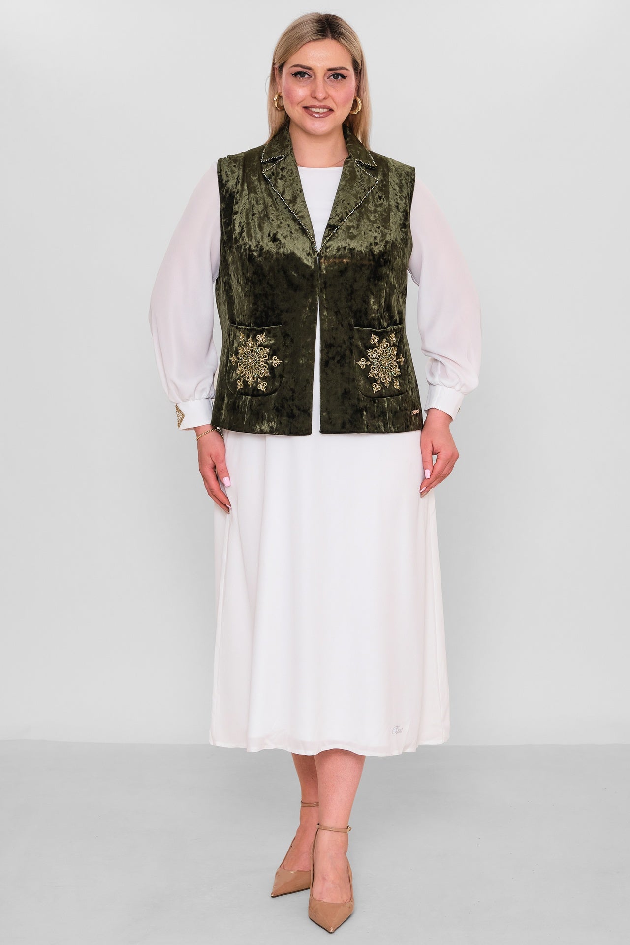 Ksas - Extended Plus Size Cardigan (KSAS4131-1) - 8690200171536