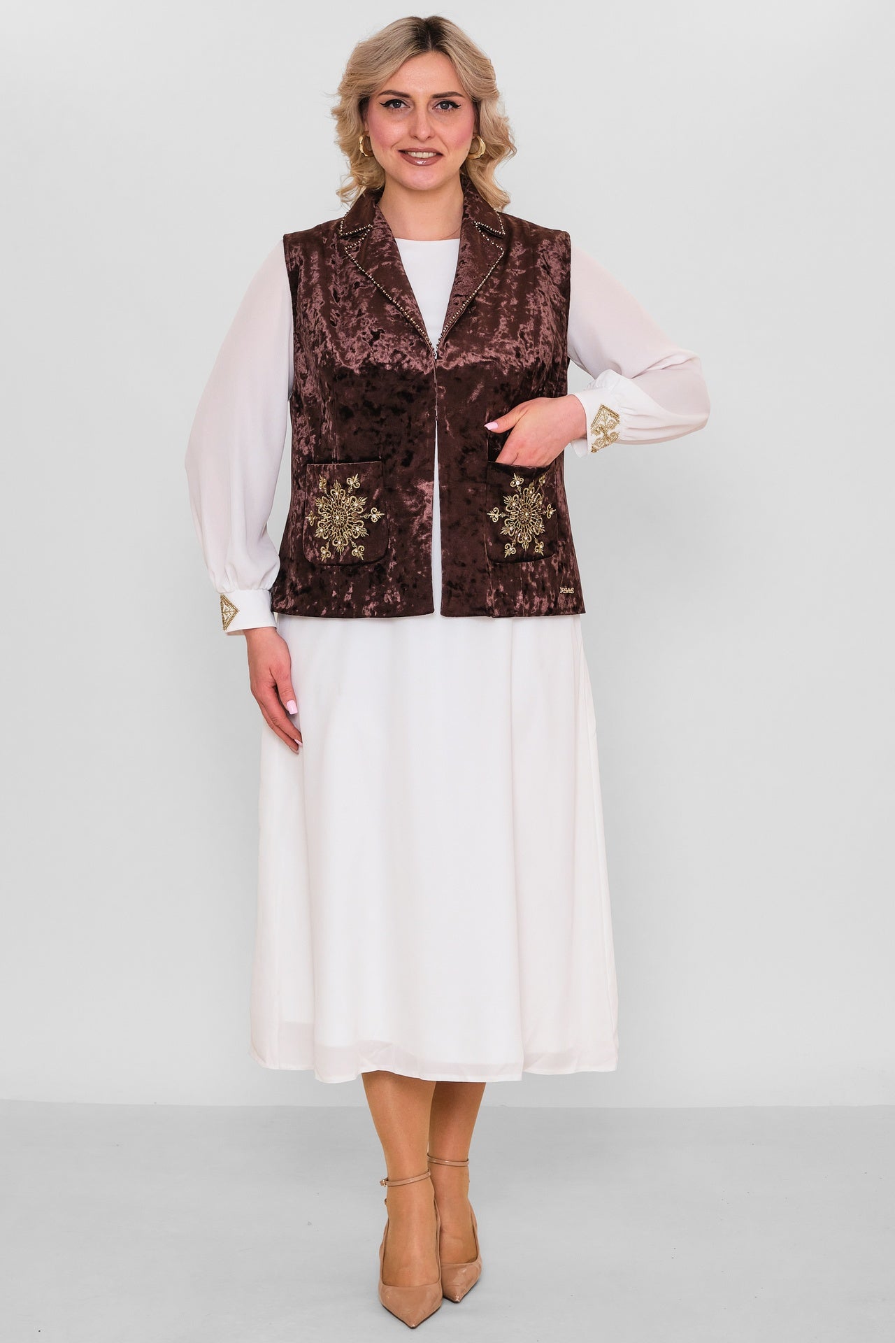 Ksas - Extended Plus Size Cardigan (KSAS4131-1) - 8690200171543