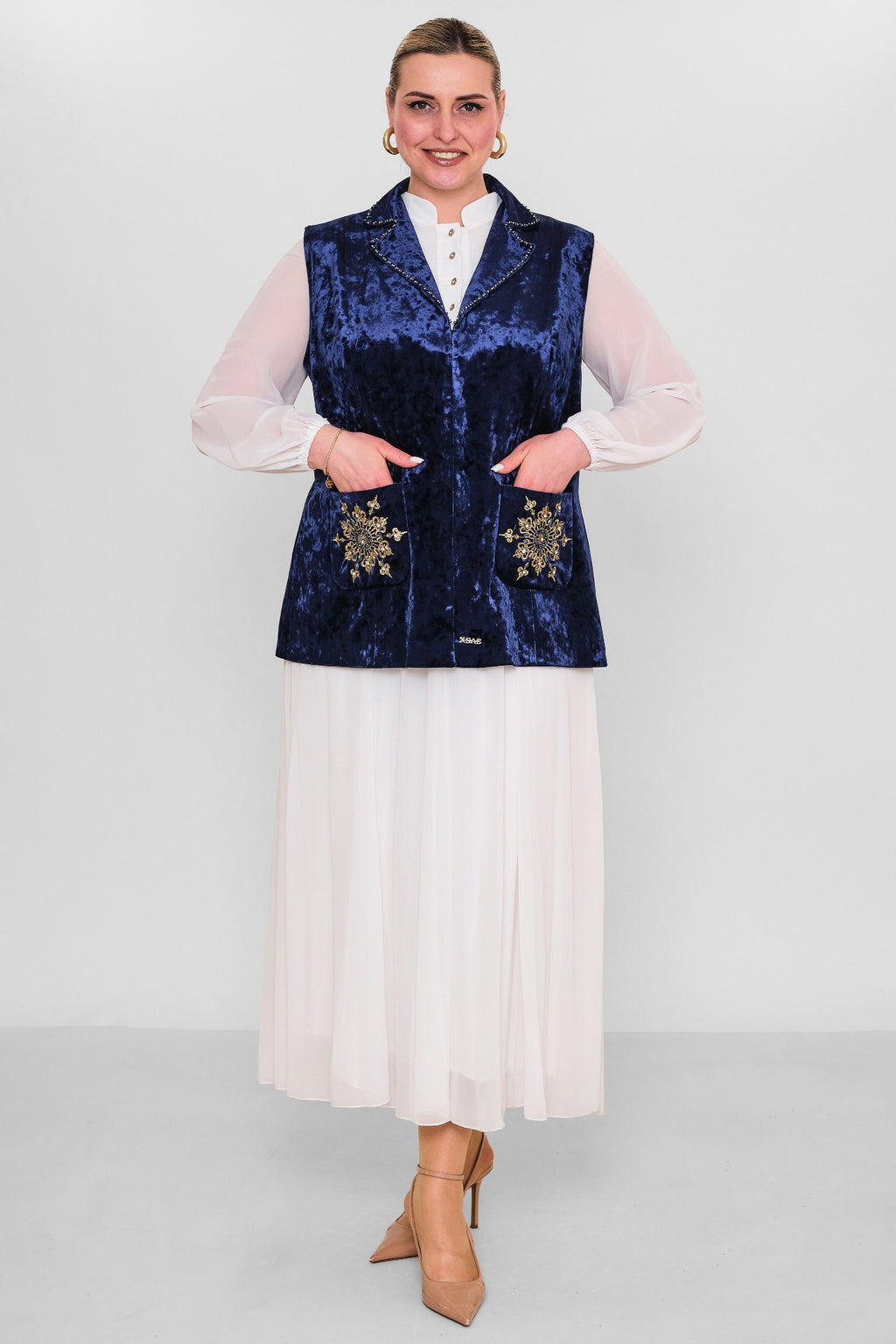 Ksas - Extended Plus Size Waistcoat (KSAS4177-1)
