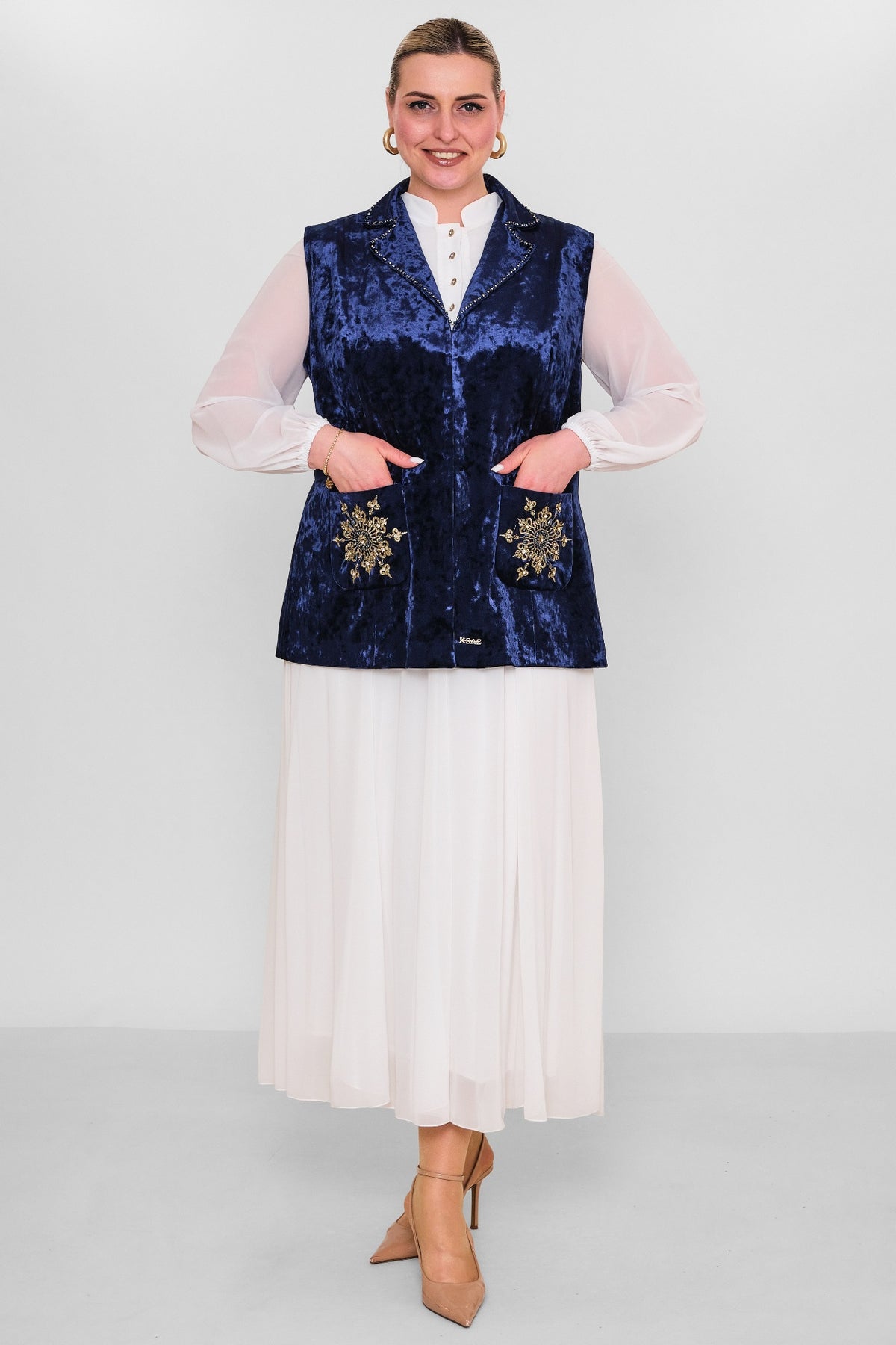 Ksas - Extended Plus Size Waistcoat (KSAS4177-1)