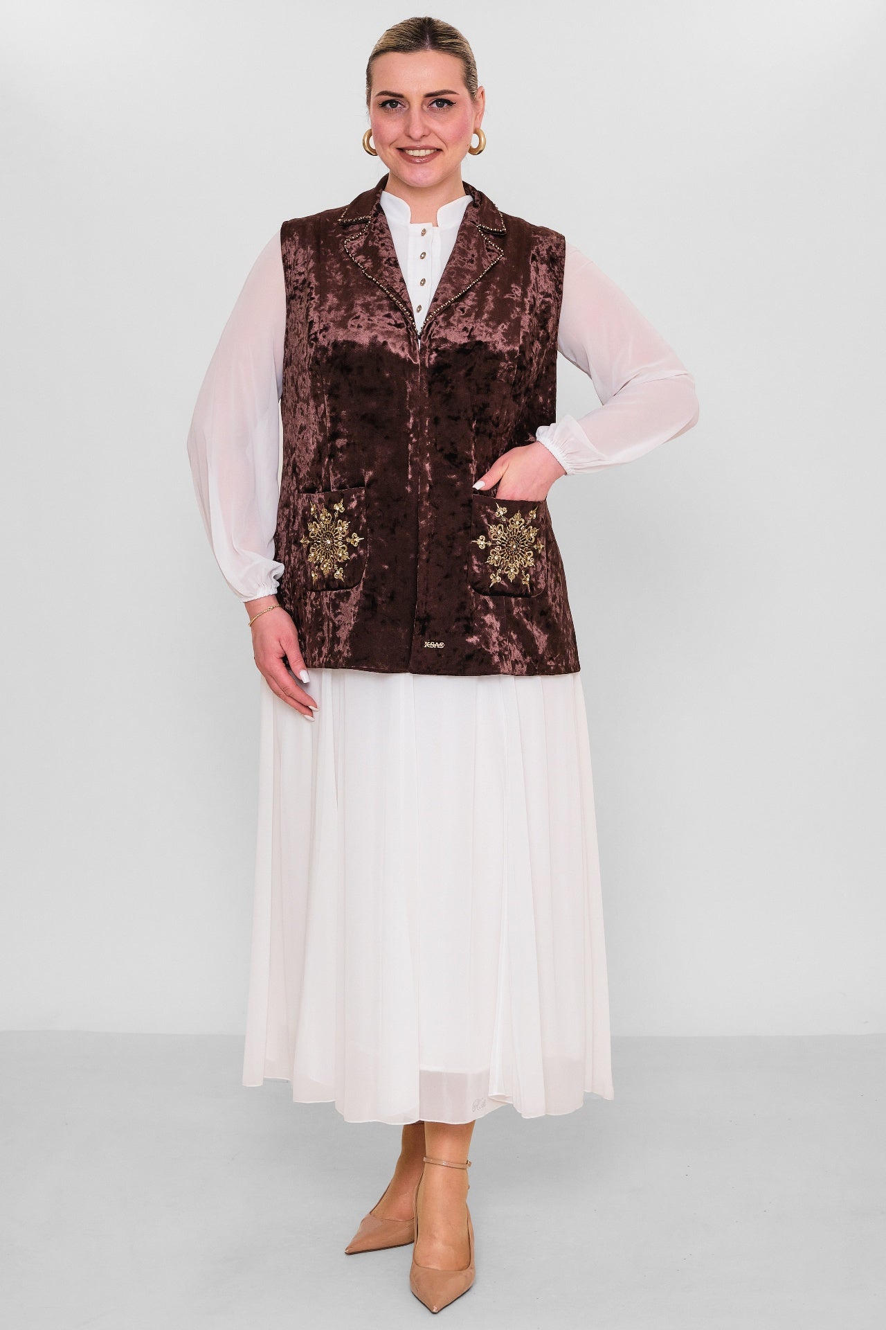 Ksas - Extended Plus Size Waistcoat (KSAS4177-1) - 8690200171574