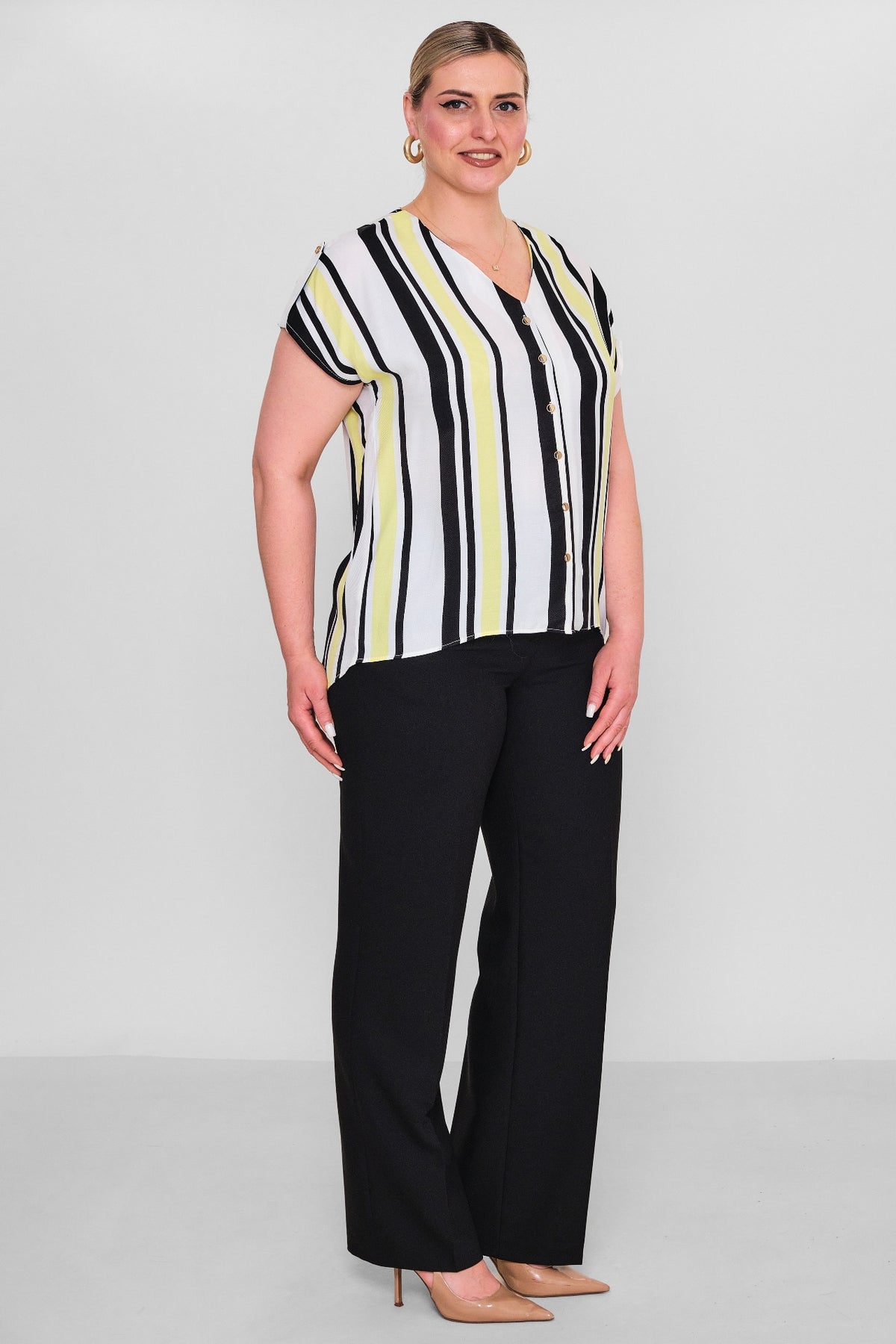 Selen - Plus Size Blouse (SLN26Y160230) - 8690200178979