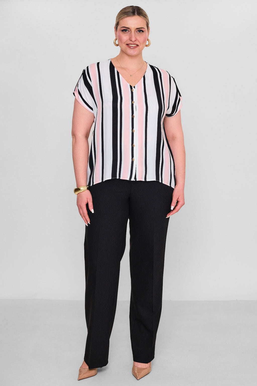 Selen - Plus Size Blouse (SLN26Y160230) - 8690200178986