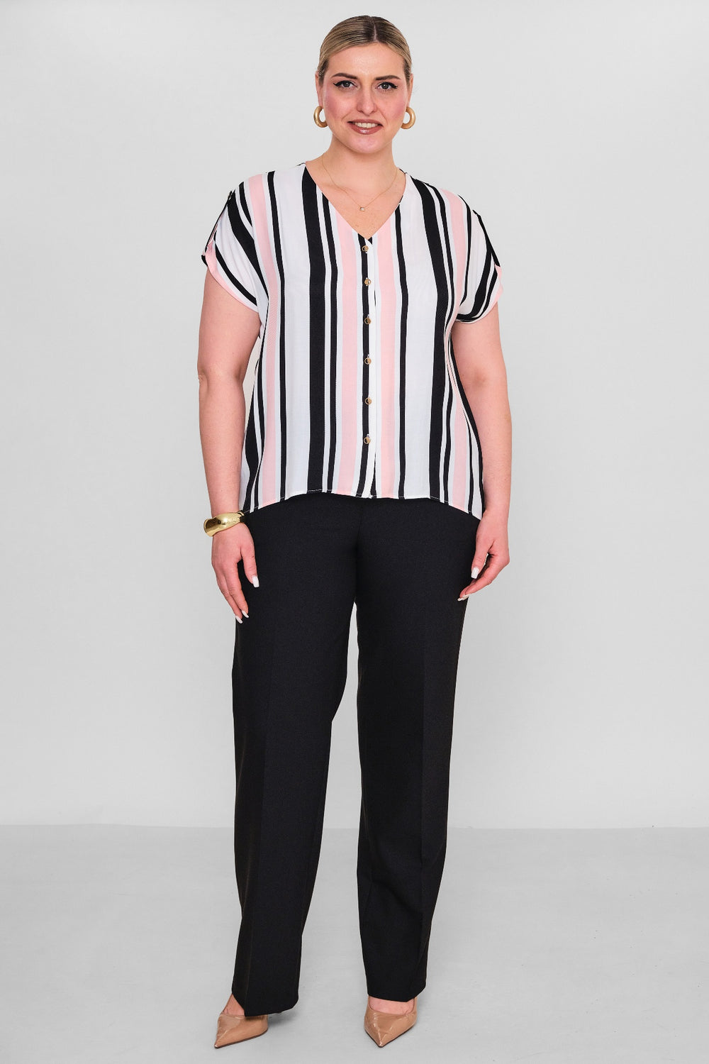 Selen - Plus Size Blouse (SLN26Y160230) - 8690200178986