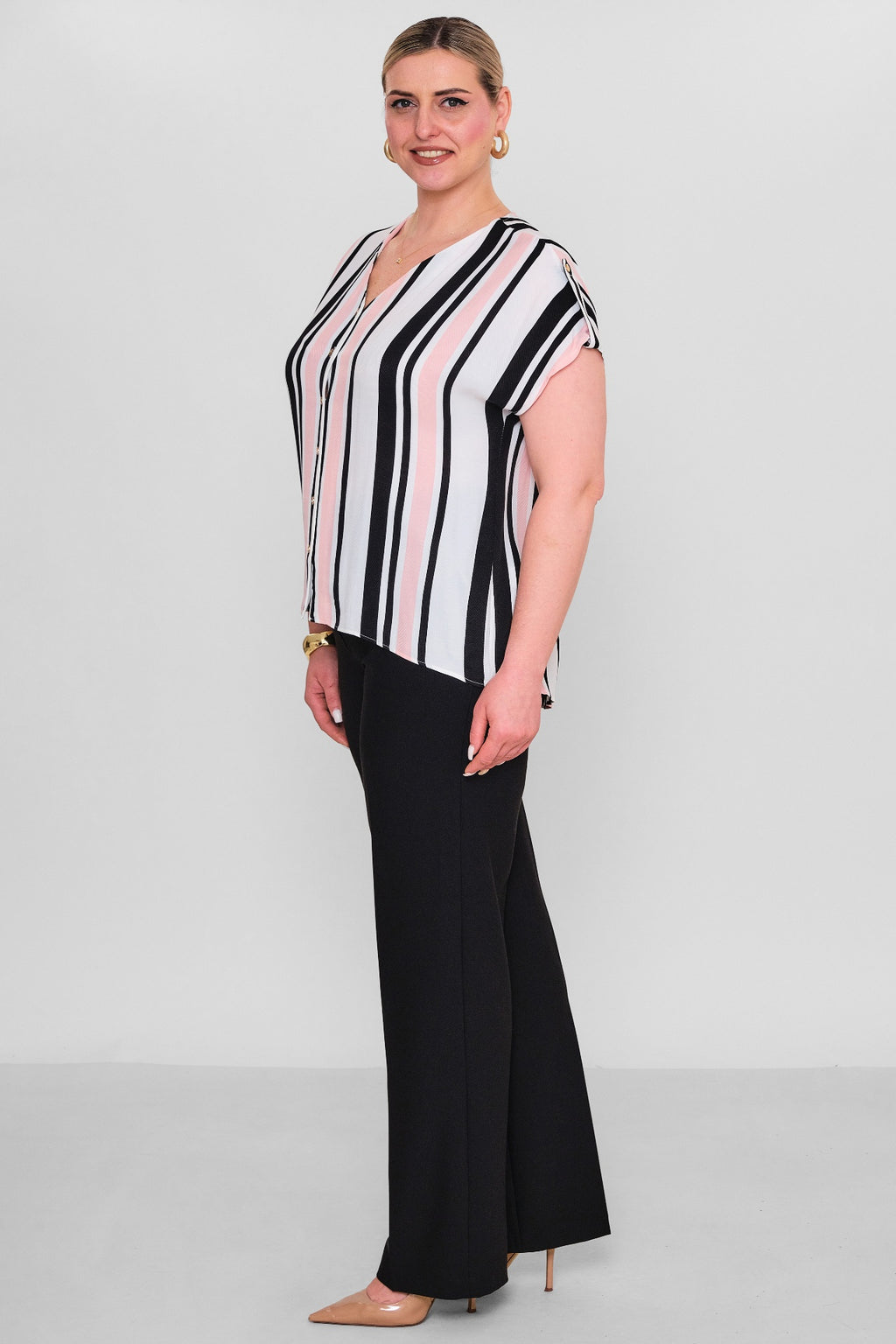 Selen - Plus Size Blouse (SLN26Y160230) - 8690200178986