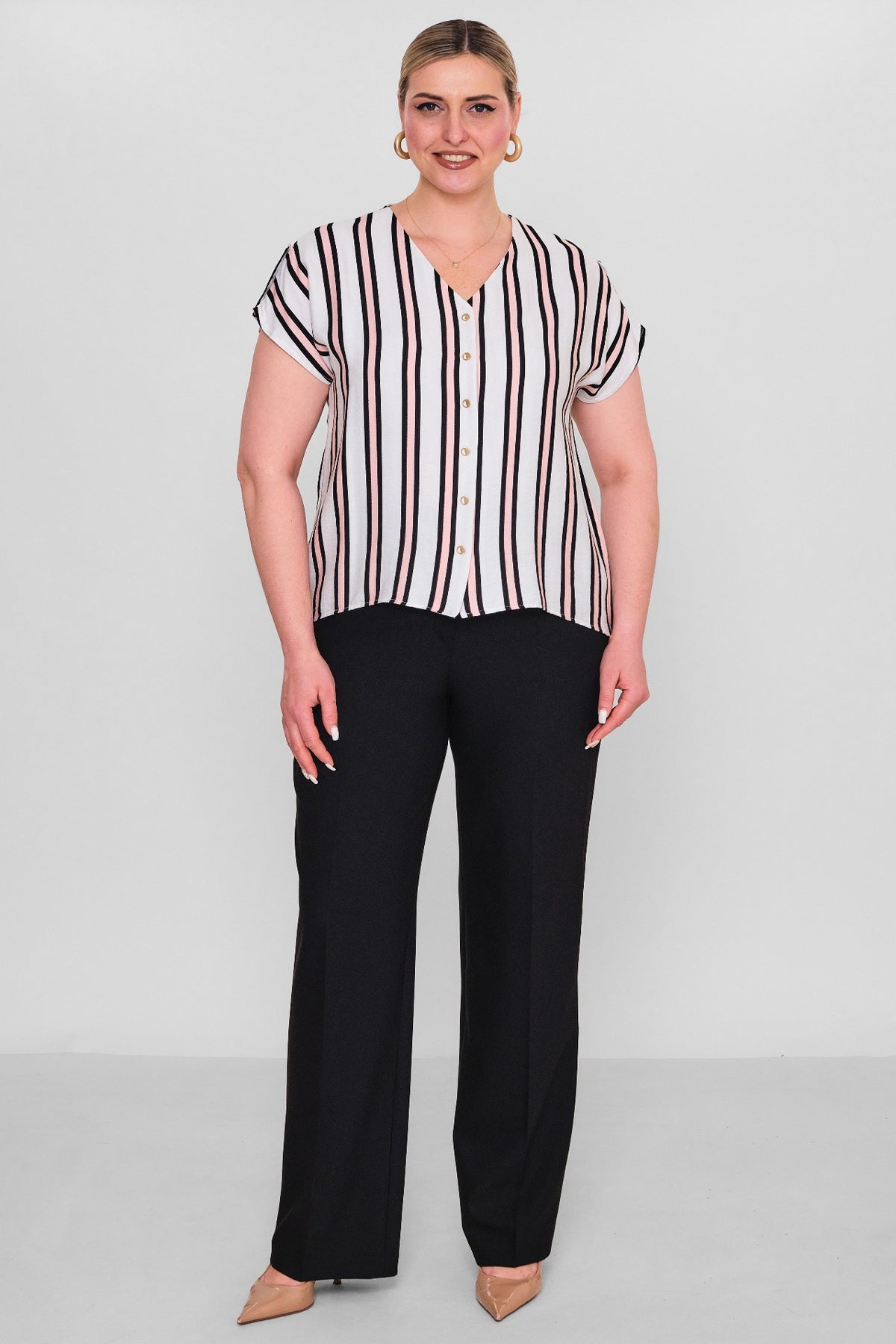 Selen - Plus Size Blouse (SLN26Y160230) - 8690200178993