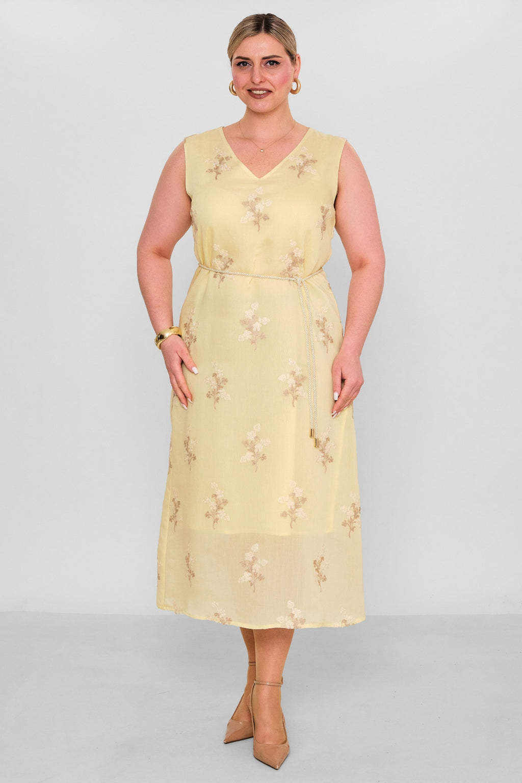 Laluce - Plus Size Dress (L2.Y26.ELB.2E688) - 8690200181627