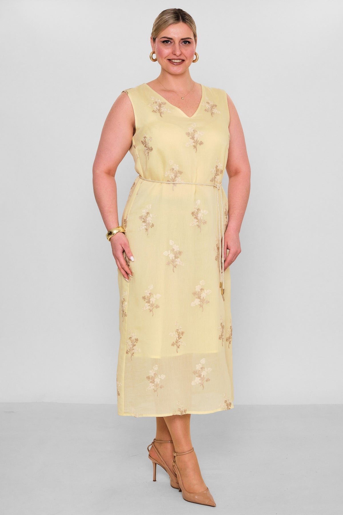 Laluce - Plus Size Dress (L2.Y26.ELB.2E688) - 8690200181627