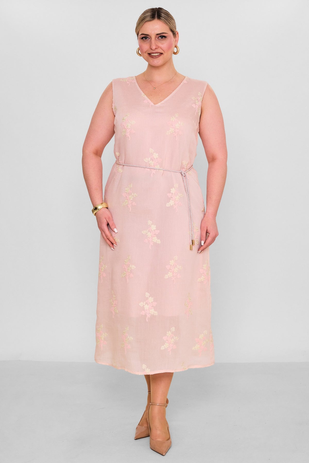 Laluce - Plus Size Dress (L2.Y26.ELB.2E688) - 8690200181634