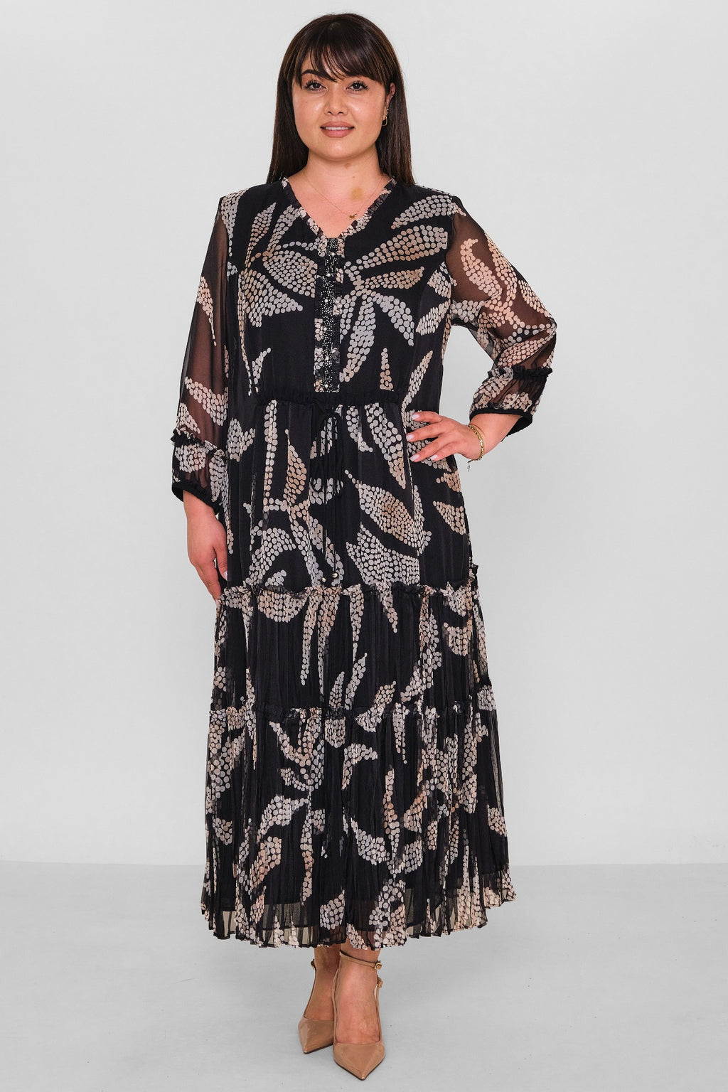 Gumanize - Plus Size Dress (GMZ2026-578-6668) - 8690200181795