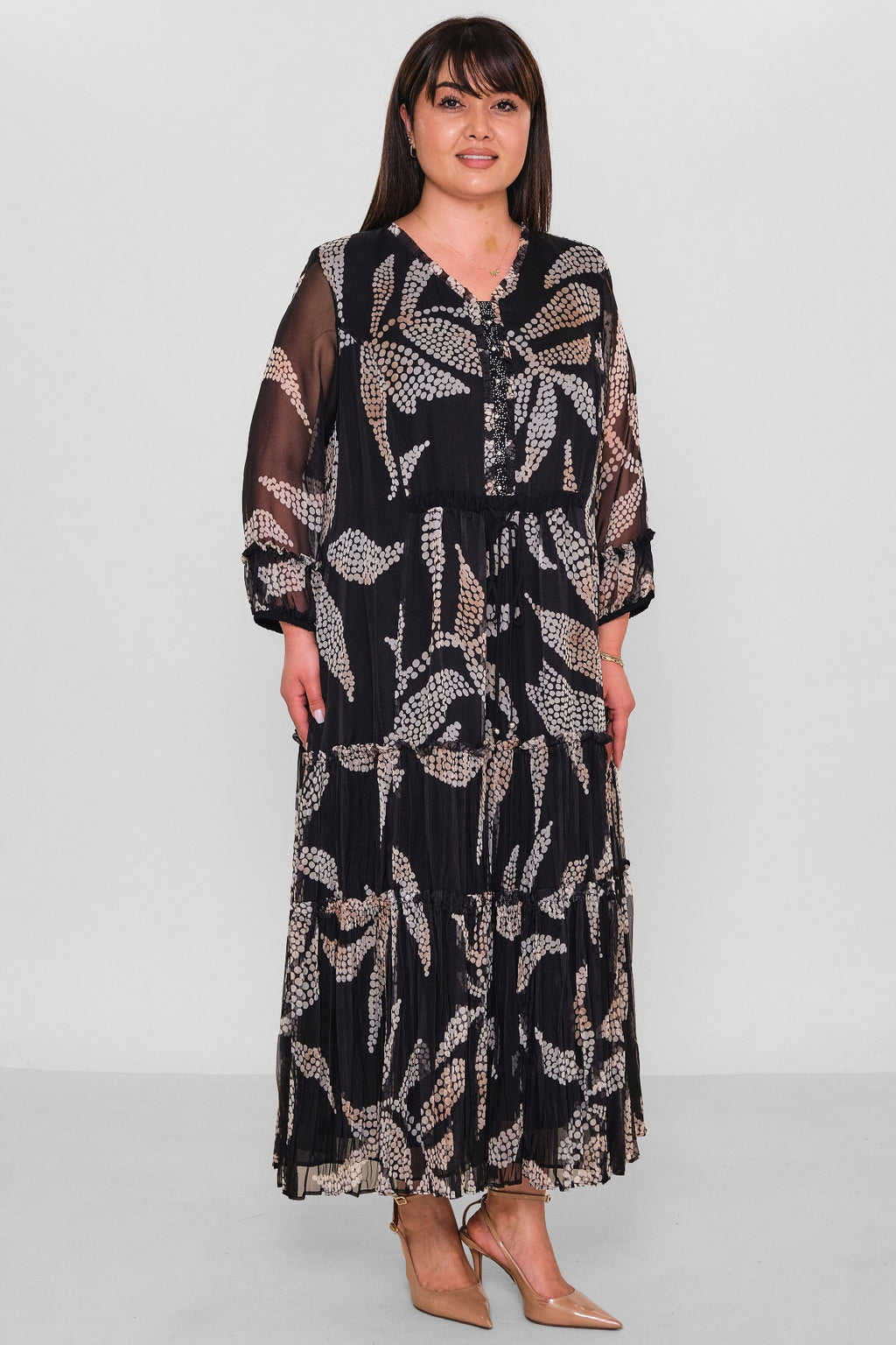 Gumanize - Plus Size Dress (GMZ2026-578-6668) - 8690200181795