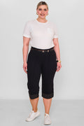 Elitline - Plus Size Capri Pants (ELT26Y5-43-4001) - 8690200182129