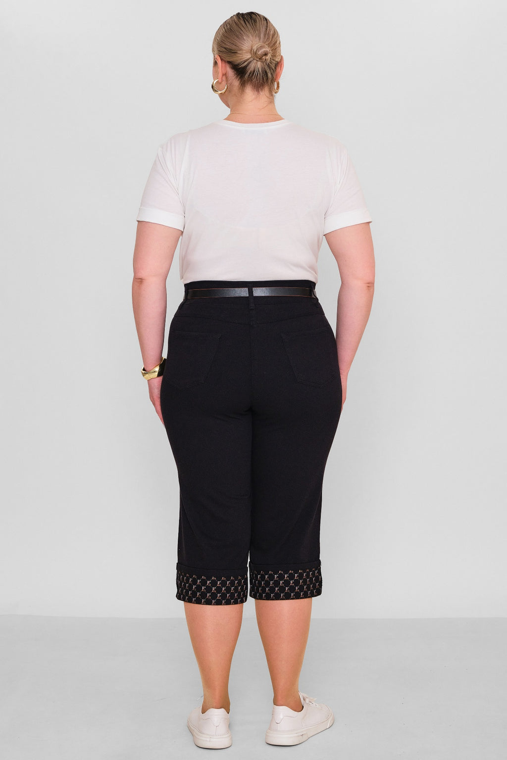 Elitline - Plus Size Capri Pants (ELT26Y5-43-4001) - 8690200182129