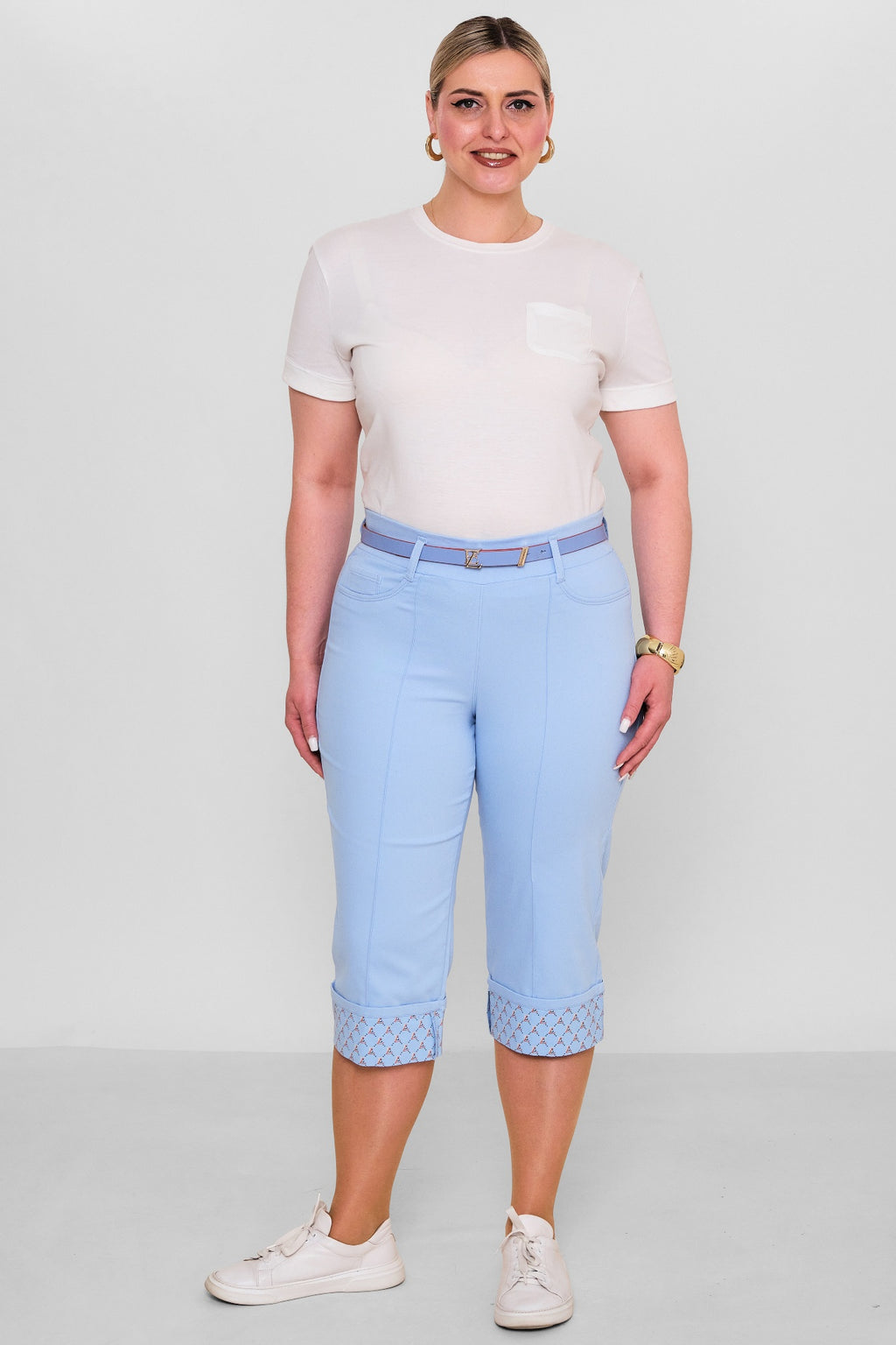 Elitline - Plus Size Capri Pants (ELT26Y5-43-4001) - 8690200182143