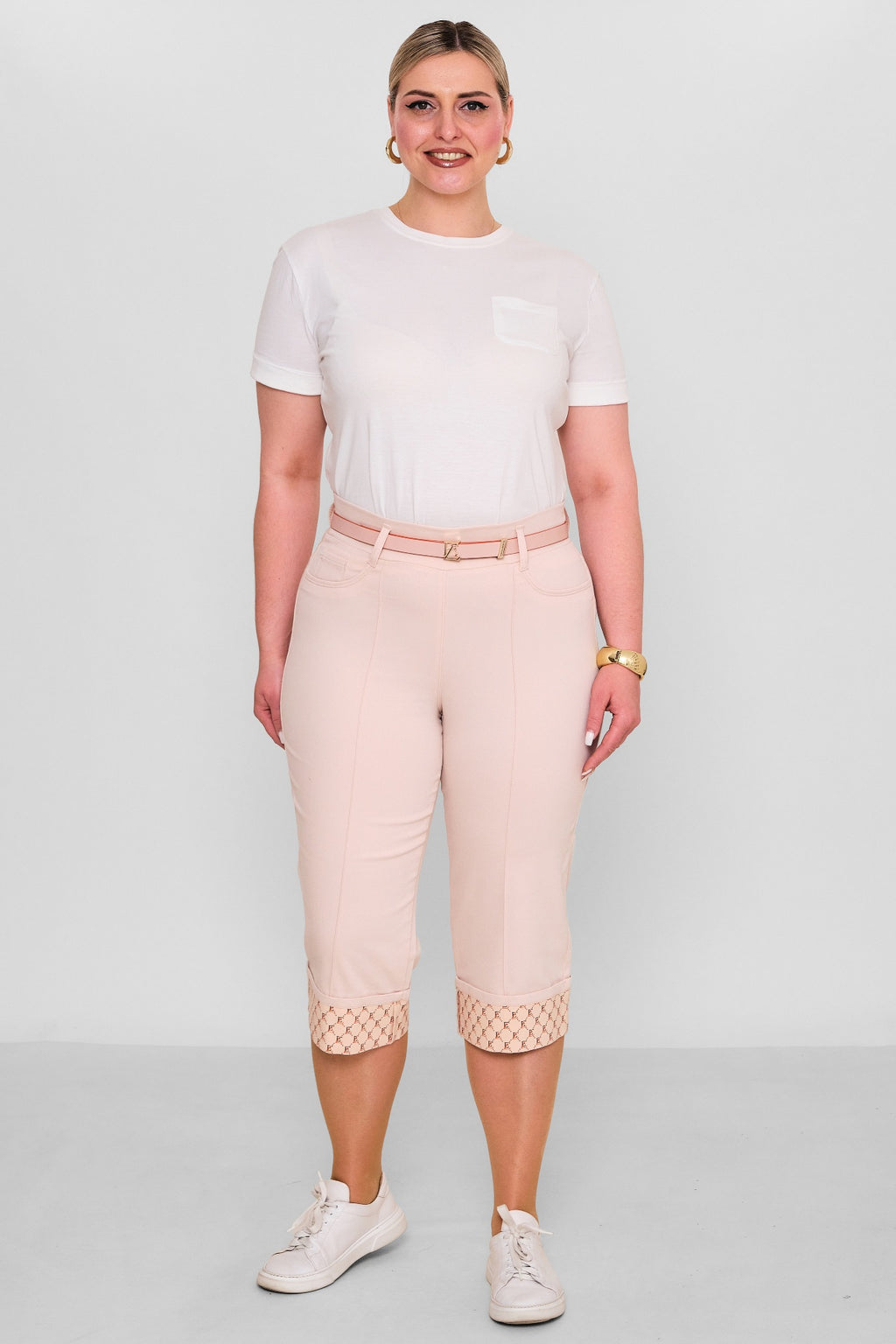 Elitline - Plus Size Capri Pants (ELT26Y5-43-4001) - 8690200182204