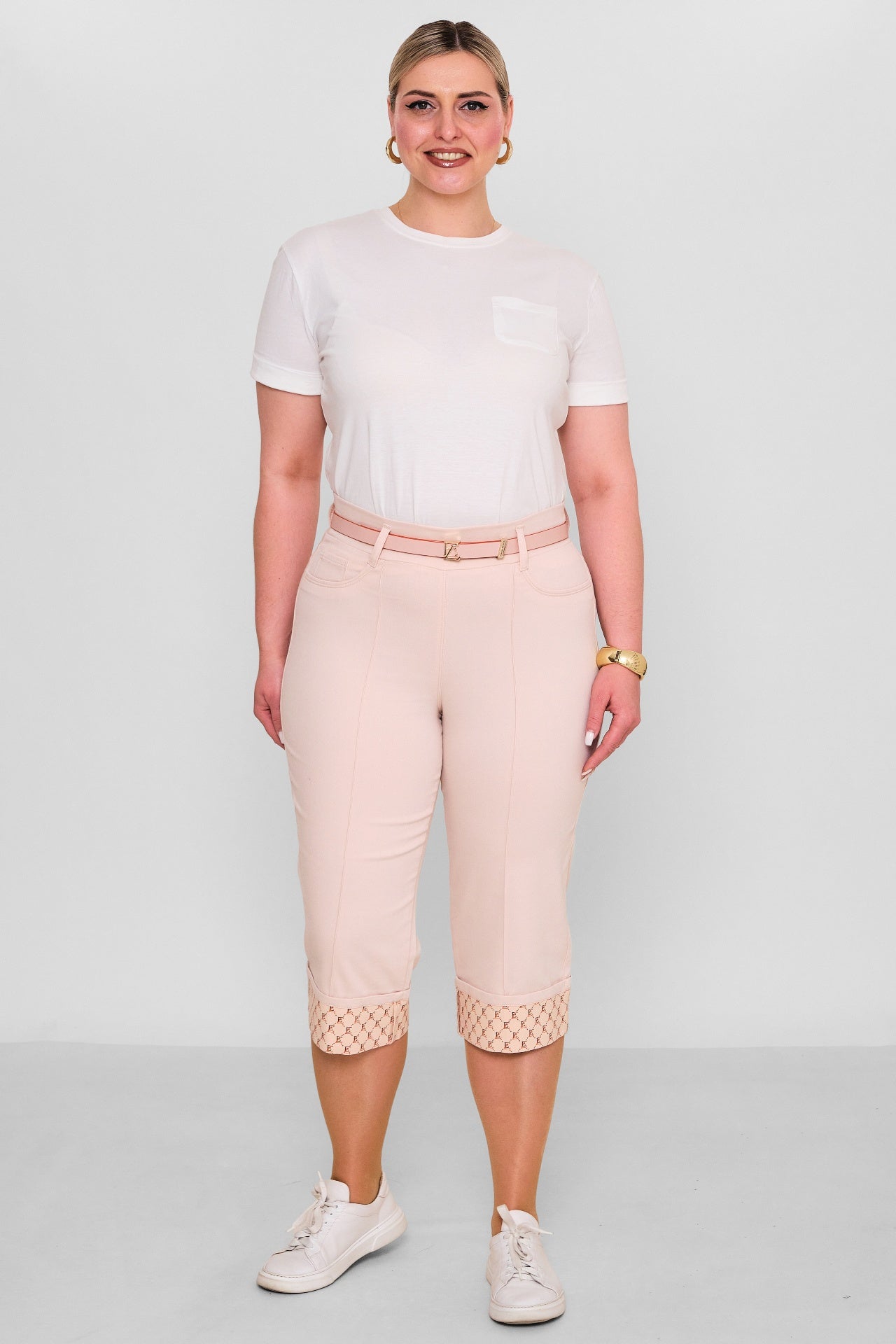 Elitline - Plus Size Capri Pants (ELT26Y5-43-4001) - 8690200182204