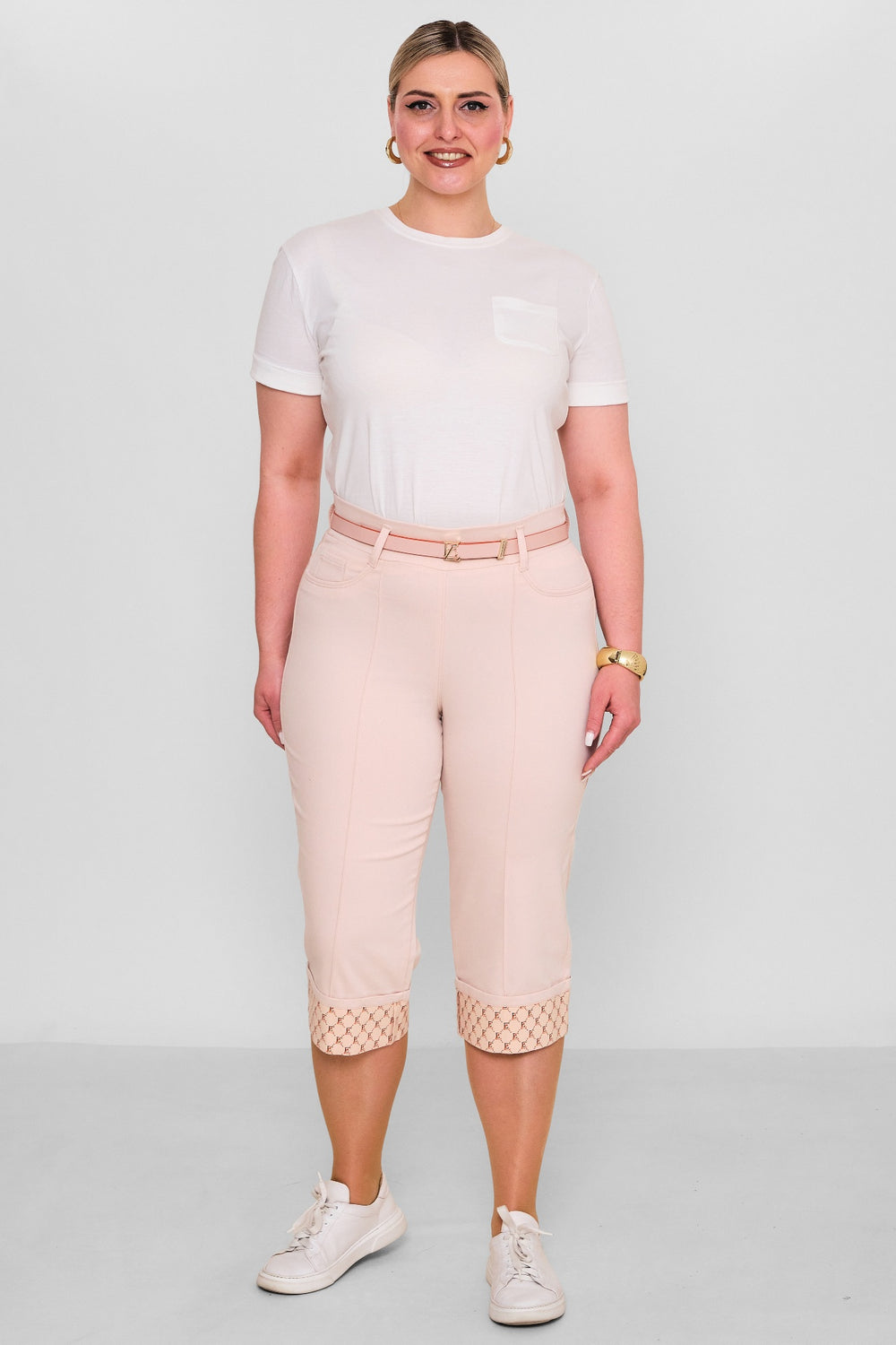 Elitline - Plus Size Capri Pants (ELT26Y5-43-4001) - 8690200182204