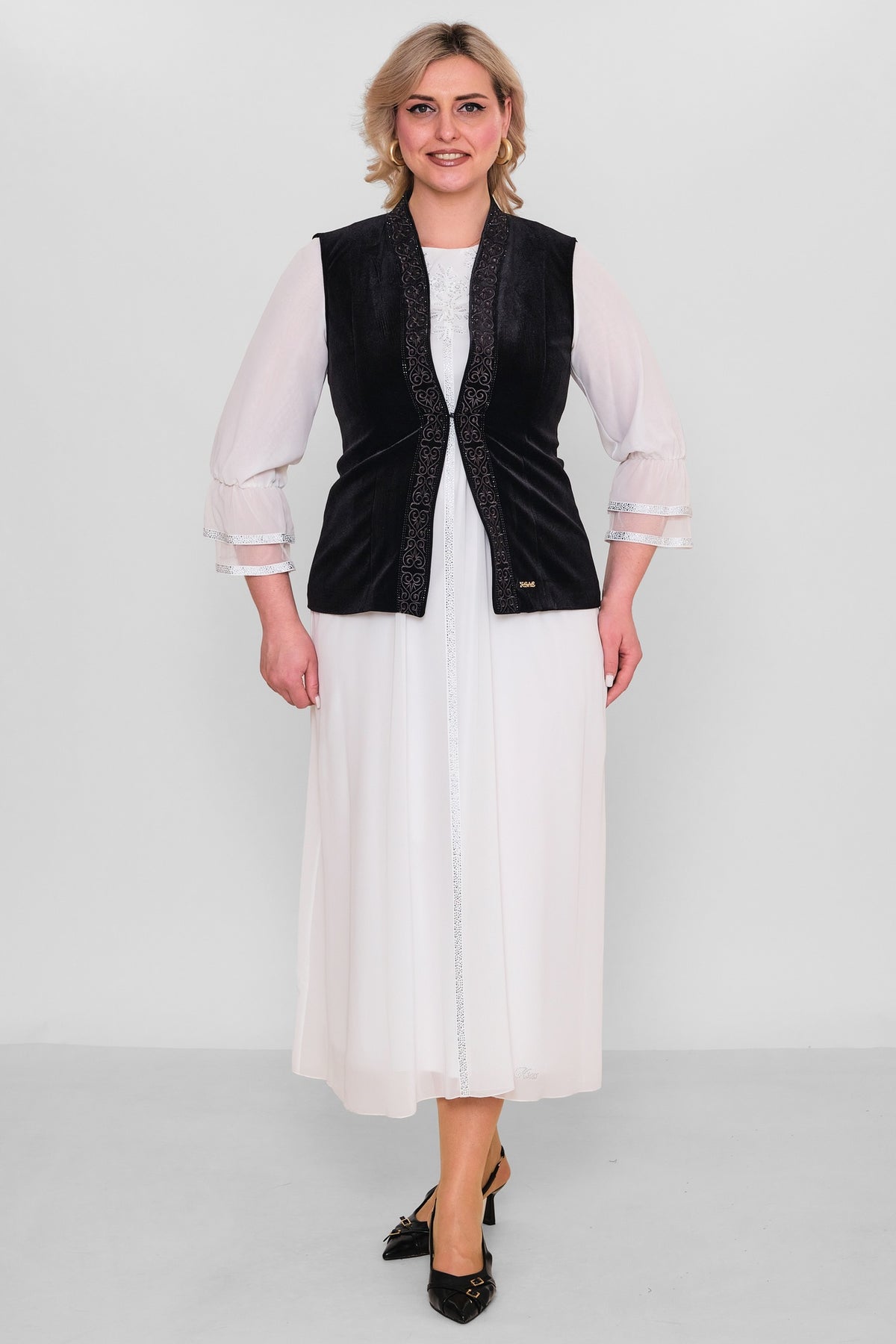 Ksas - Plus Size Waistcoat (KSAS4198)