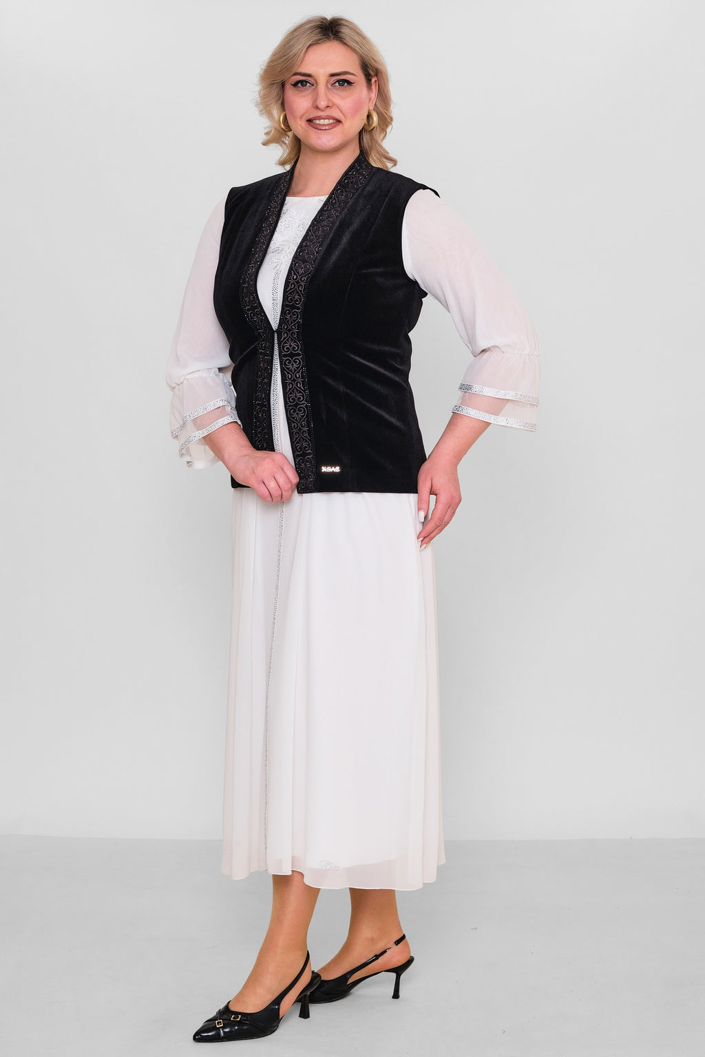 Ksas - Plus Size Waistcoat (KSAS4198)
