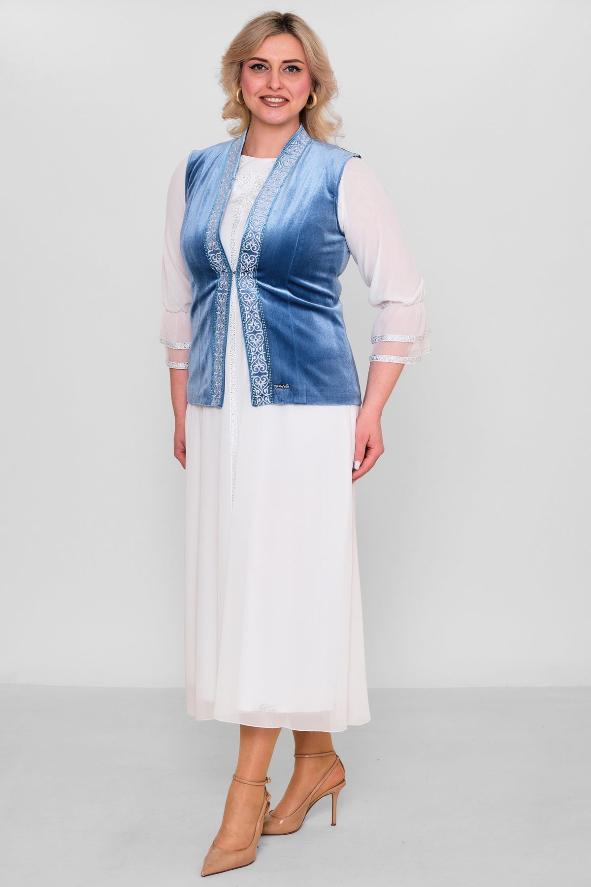 Ksas - Plus Size Waistcoat (KSAS4198)