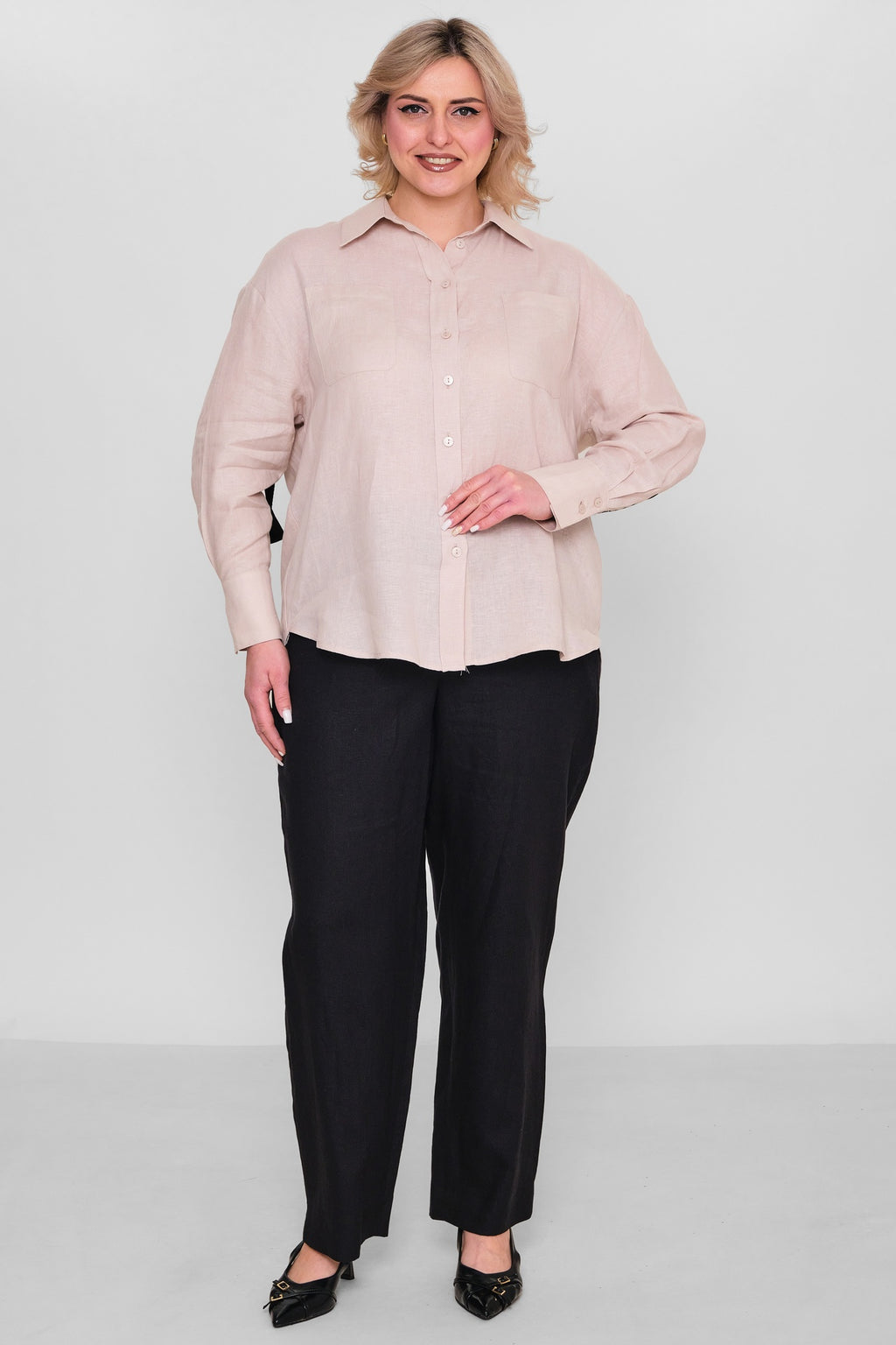 Salkim - Plus Size Shirt (SLK26Y36327BB) - 8690200182679