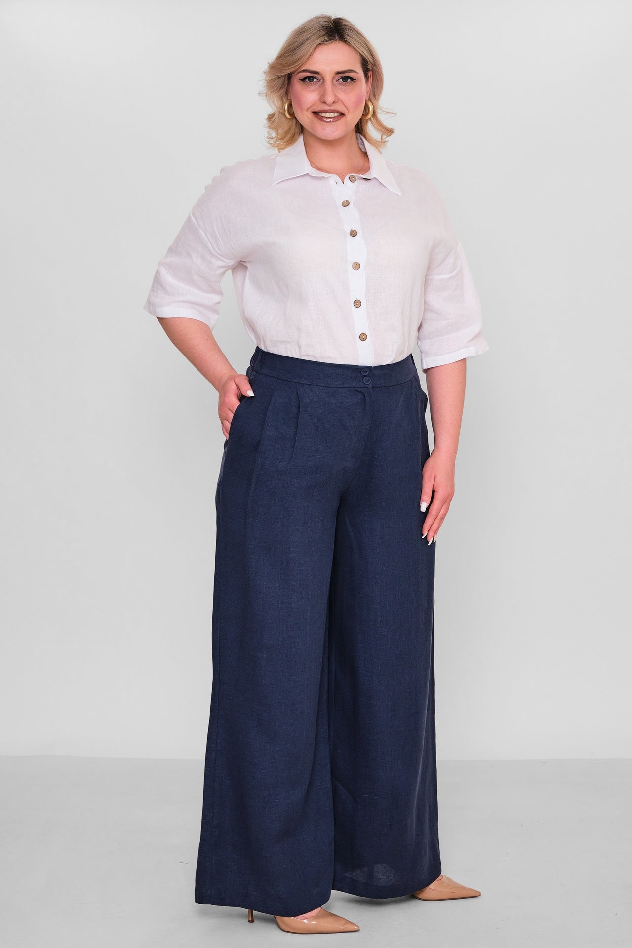 Salkim - Plus Size Trousers (SLK26Y56337BB) - 8690200183201