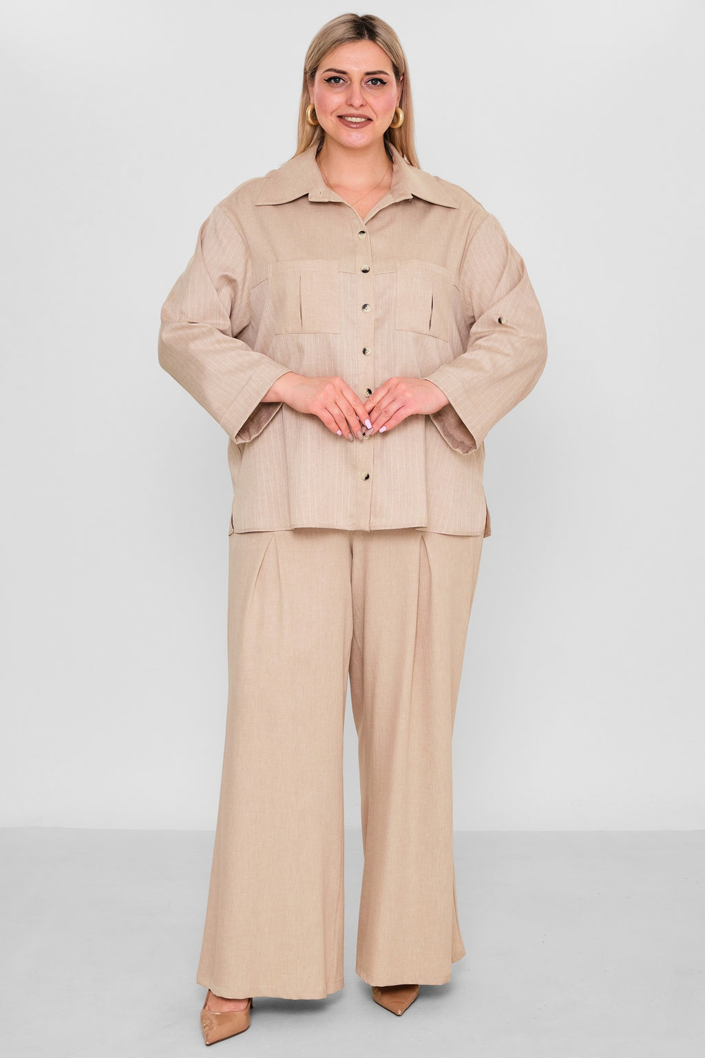 Kifayet - Extended Plus Size Shirt (KFY26Y23725-20) - 8690200184284