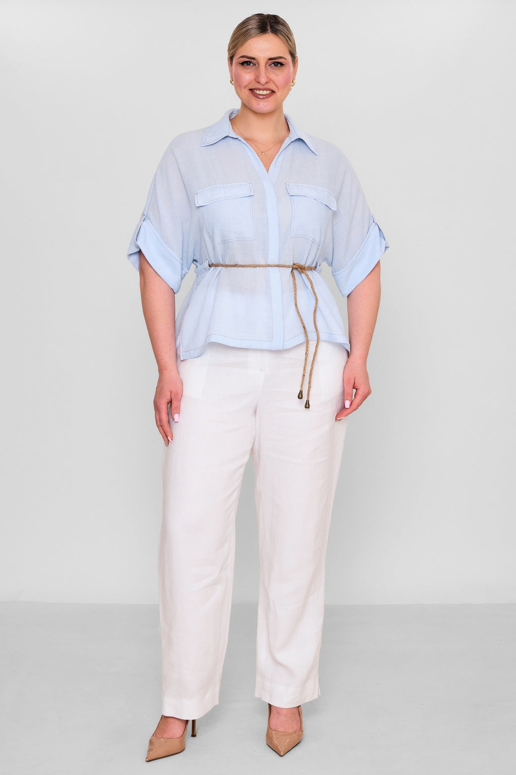 Laluce - Plus Size Shirt (L2.Y26.GML.2G145) - 8690200185052