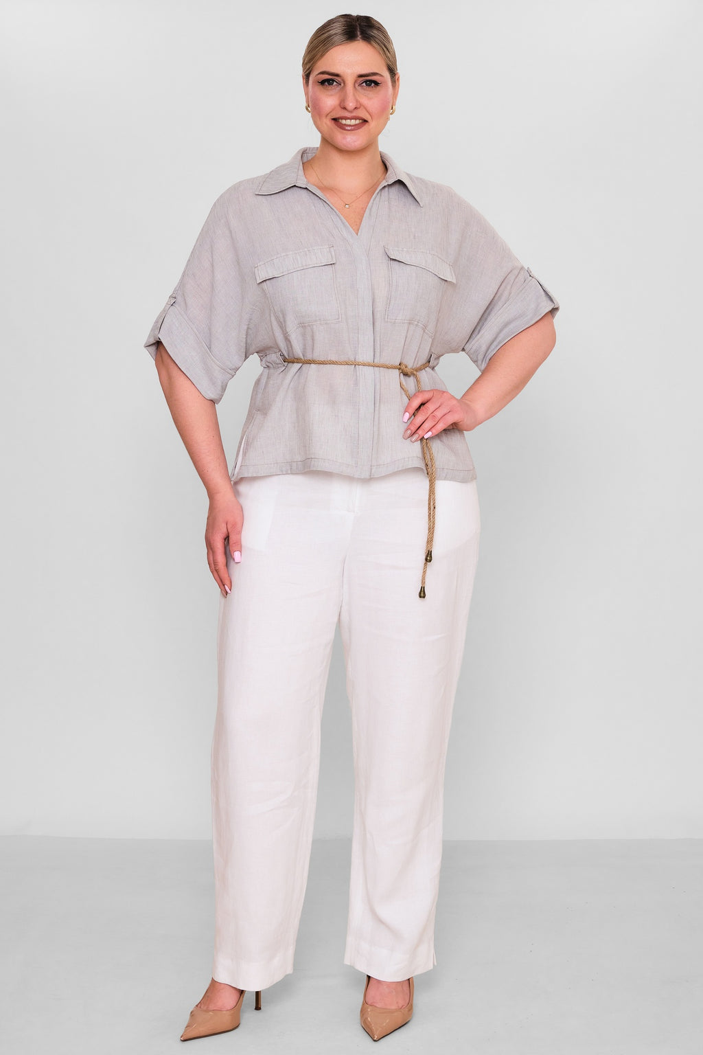 Laluce - Plus Size Shirt (L2.Y26.GML.2G145) - 8690200185069
