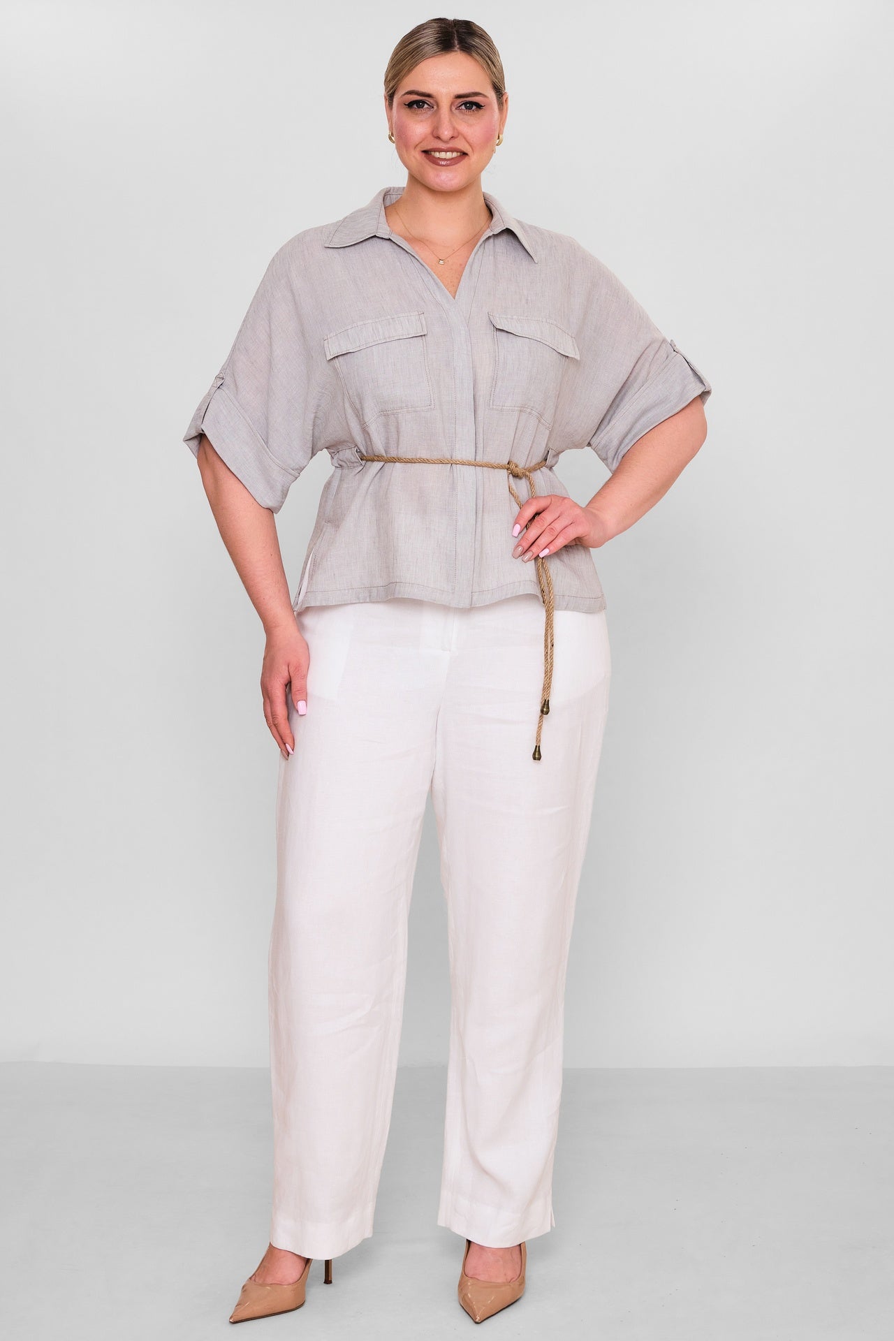Laluce - Plus Size Shirt (L2.Y26.GML.2G145) - 8690200185069