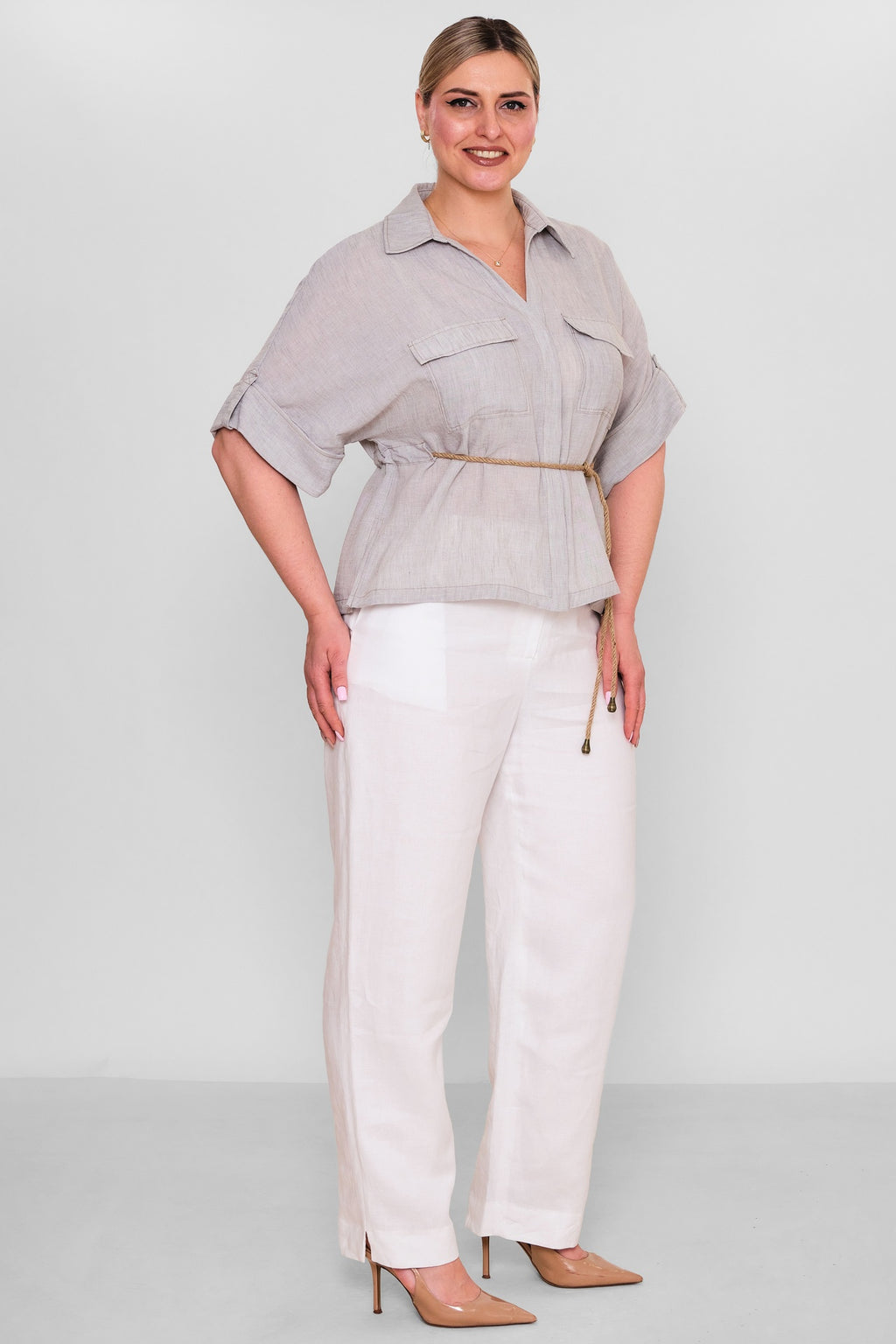 Laluce - Plus Size Shirt (L2.Y26.GML.2G145) - 8690200185069