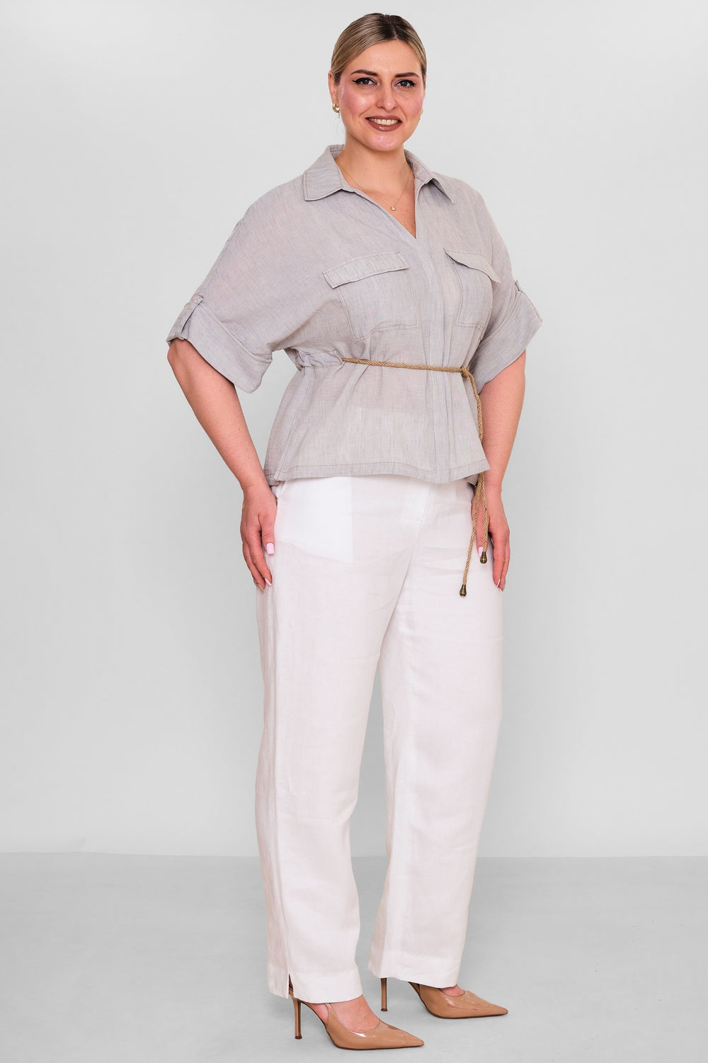 Laluce - Plus Size Shirt (L2.Y26.GML.2G145) - 8690200185069
