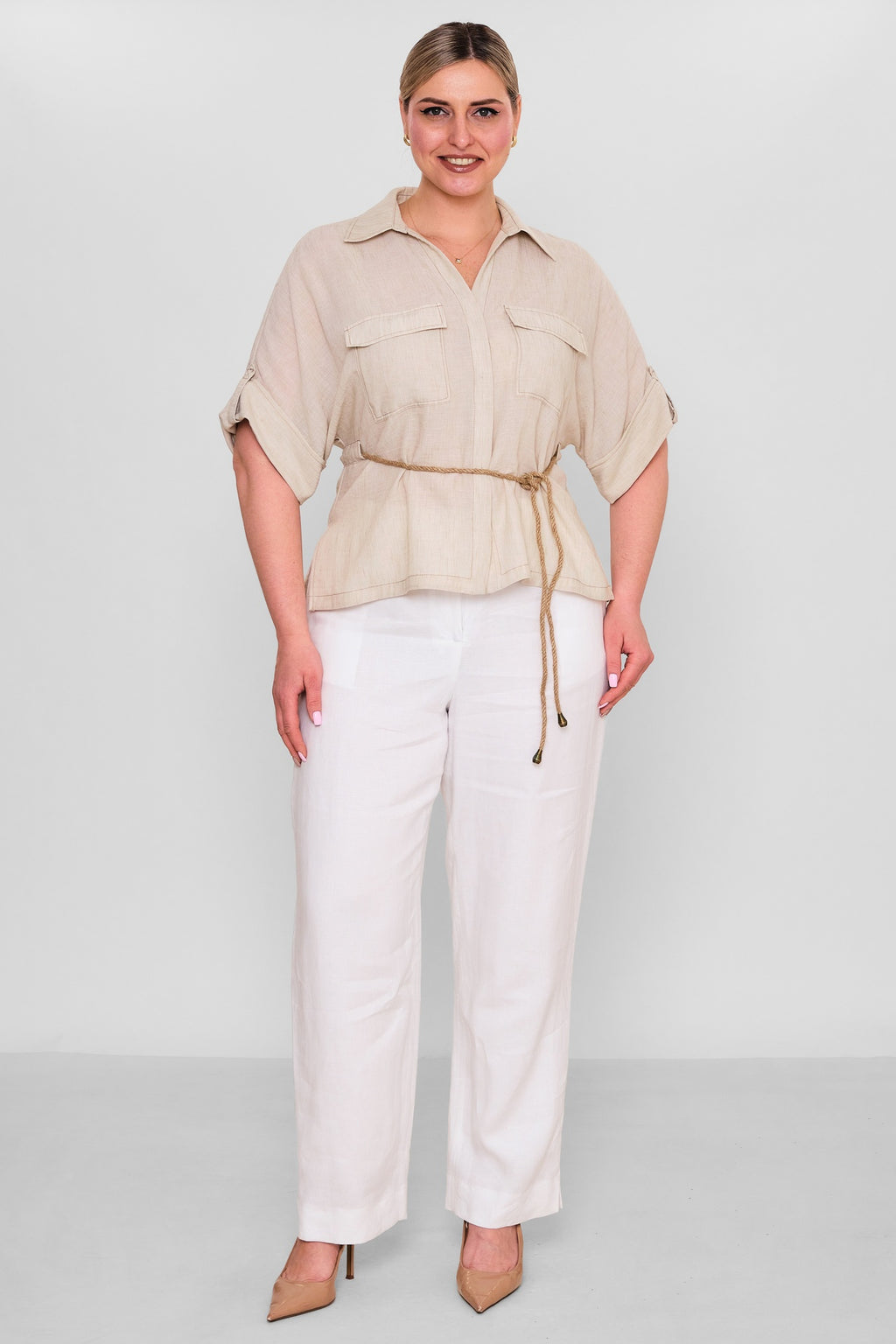 Laluce - Plus Size Shirt (L2.Y26.GML.2G145) - 8690200185076