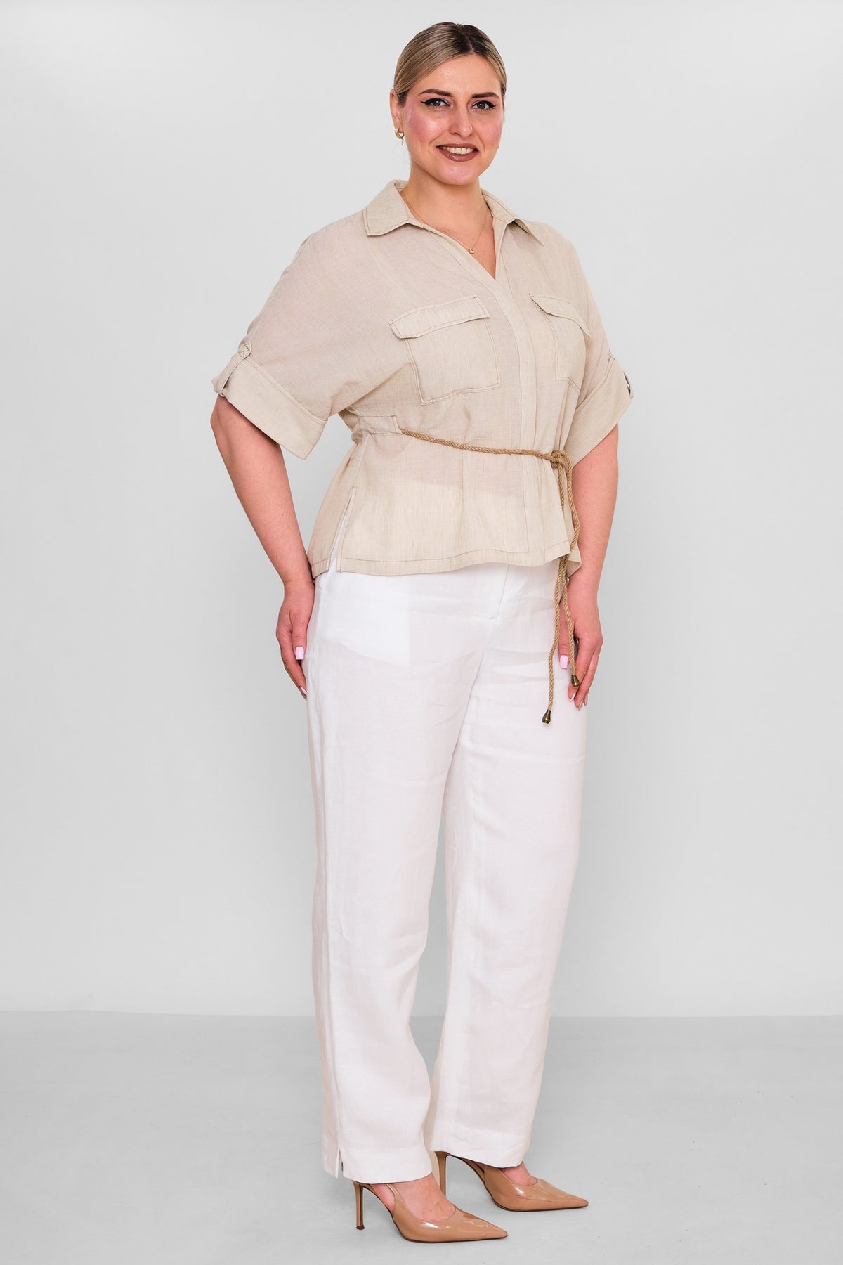 Laluce - Plus Size Shirt (L2.Y26.GML.2G145) - 8690200185076