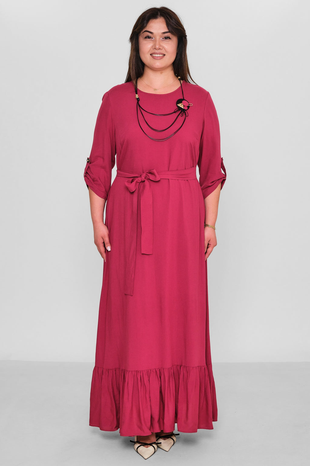 Dress Port - Plus Size Dress (DSP26Y5761) - 8690200185588