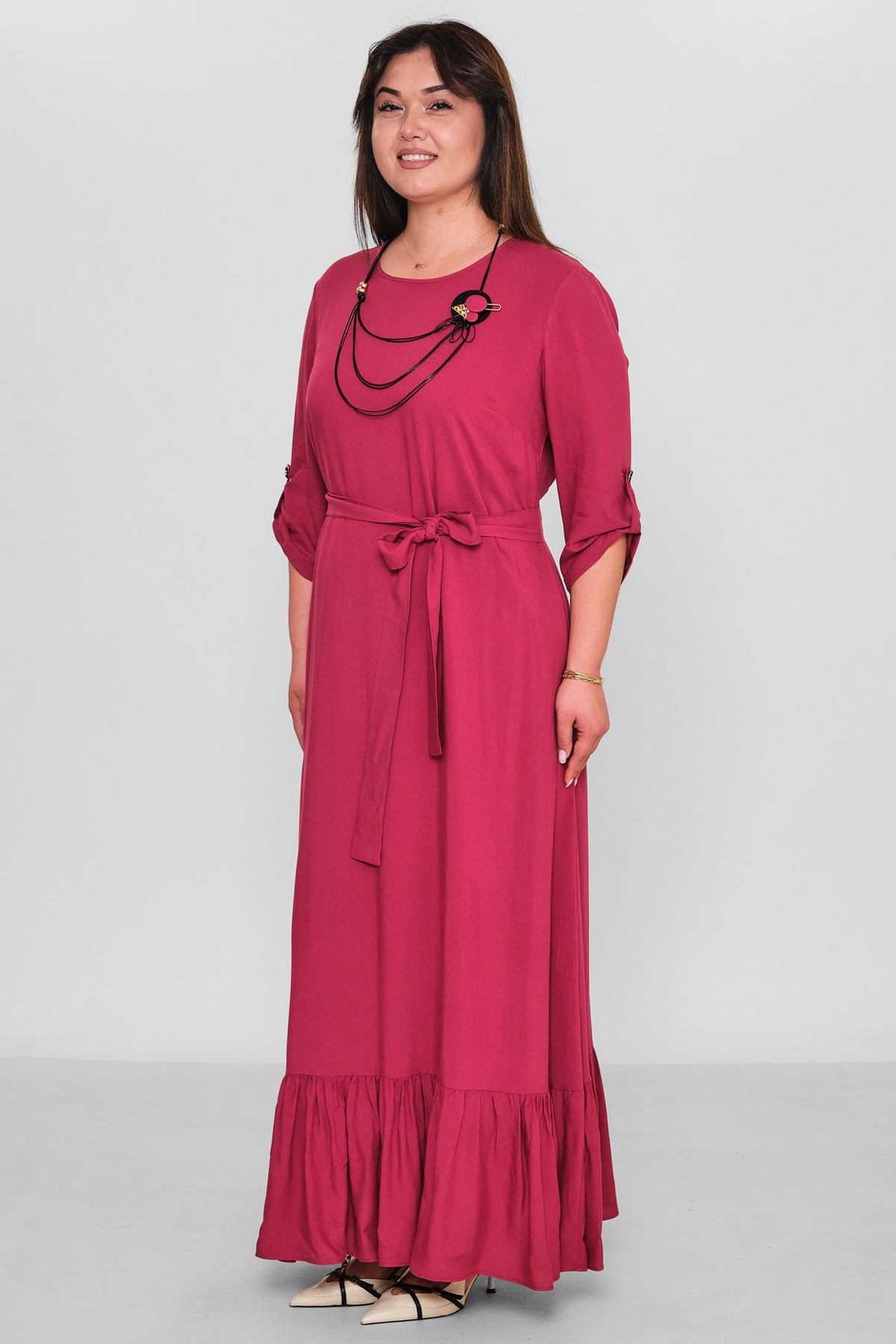 Dress Port - Plus Size Dress (DSP26Y5761) - 8690200185588