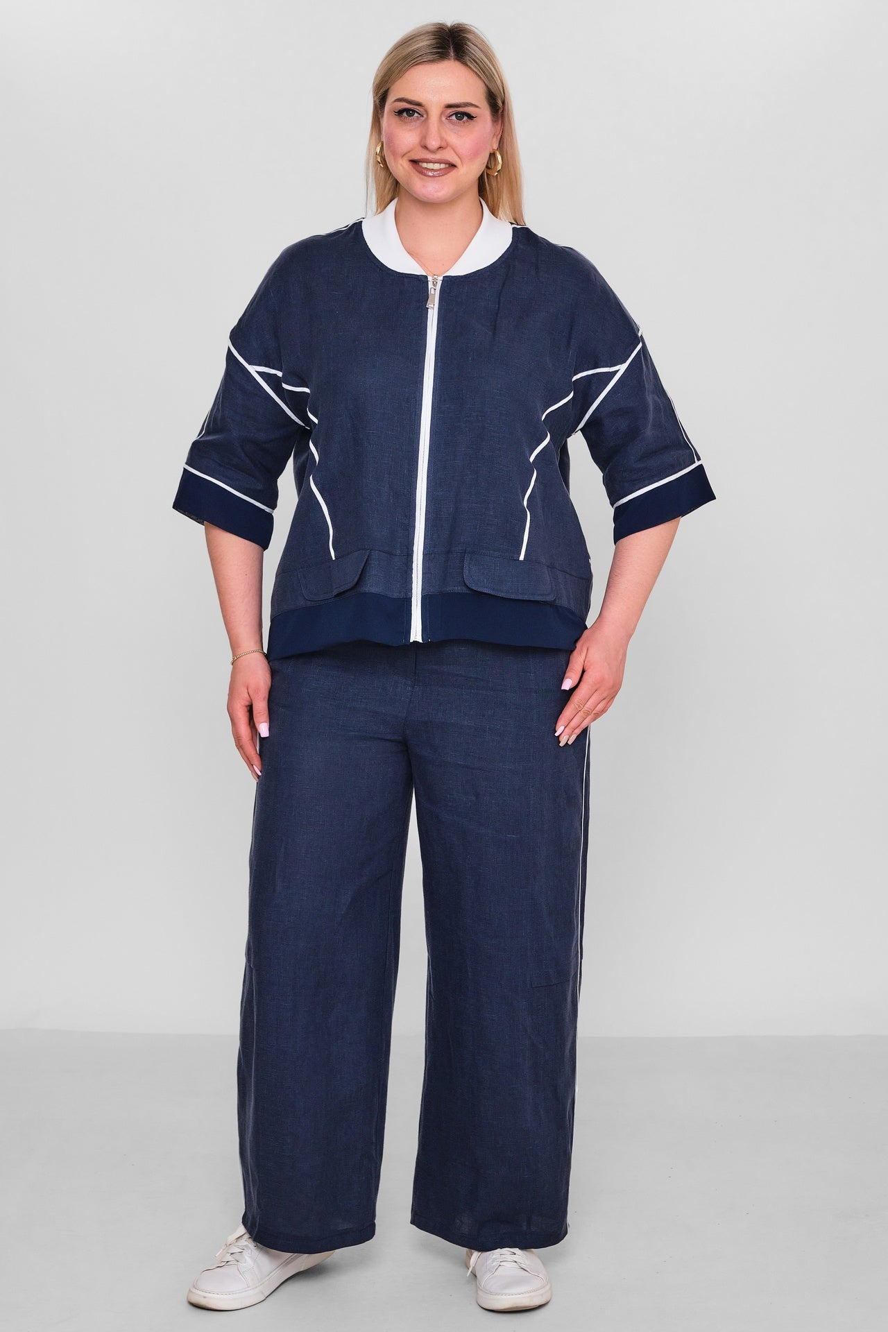 Salkim - Plus Size Suit (SLK26Y66387BB) - 8690200186844