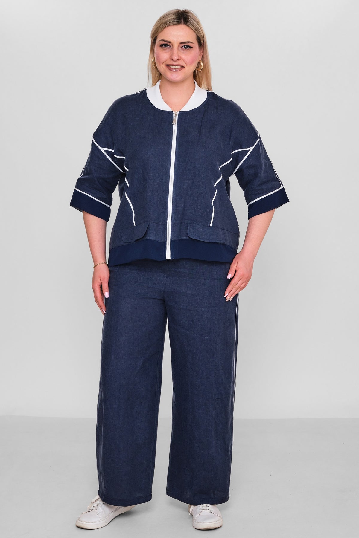 Salkim - Plus Size Suit (SLK26Y66387BB) - 8690200186844