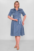 Elitline - Plus Size Dress (ELT26Y8-276-4006) - 8690200186943