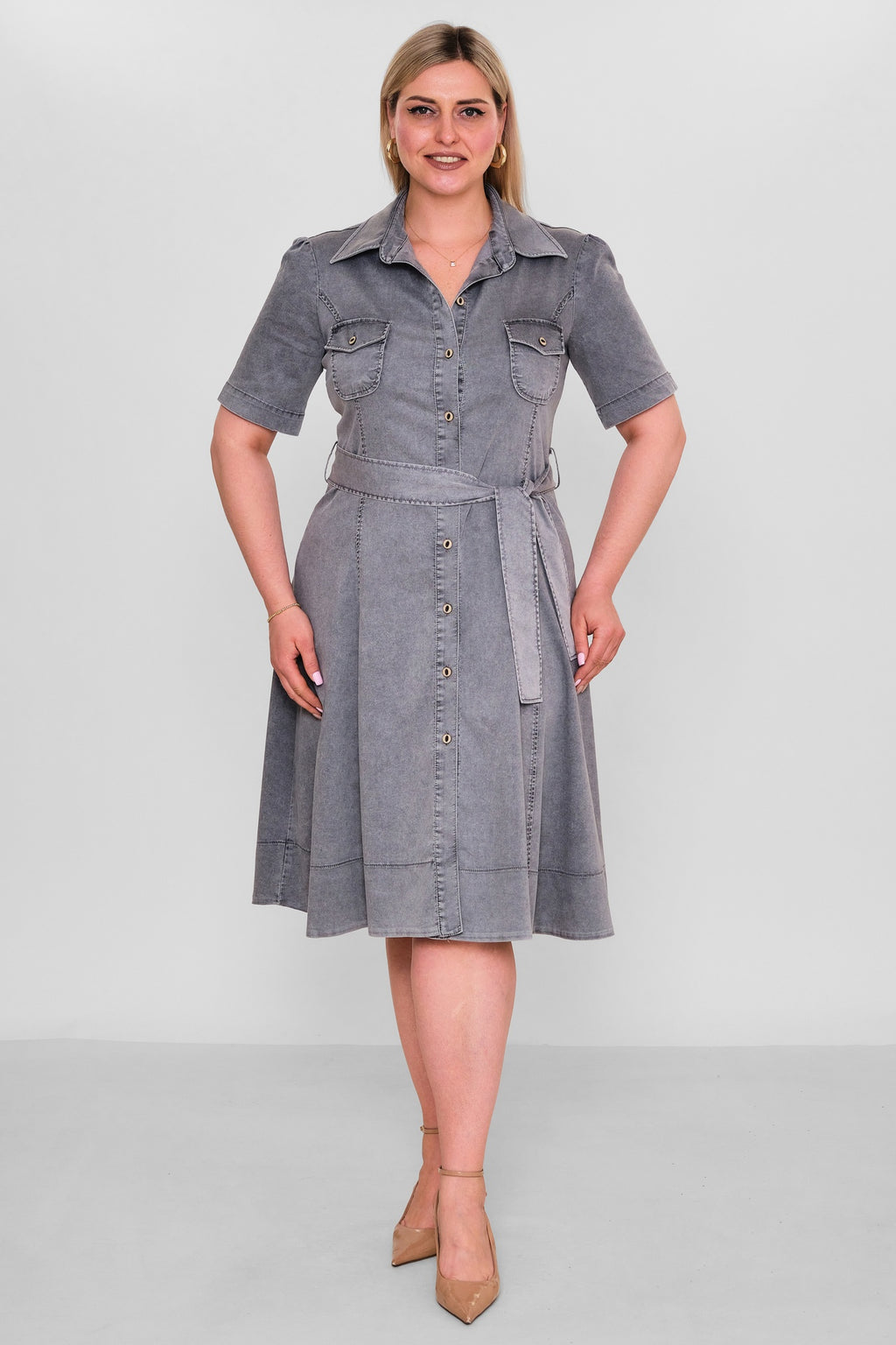 Elitline - Plus Size Dress (ELT26Y8-276-4006) - 8690200186974