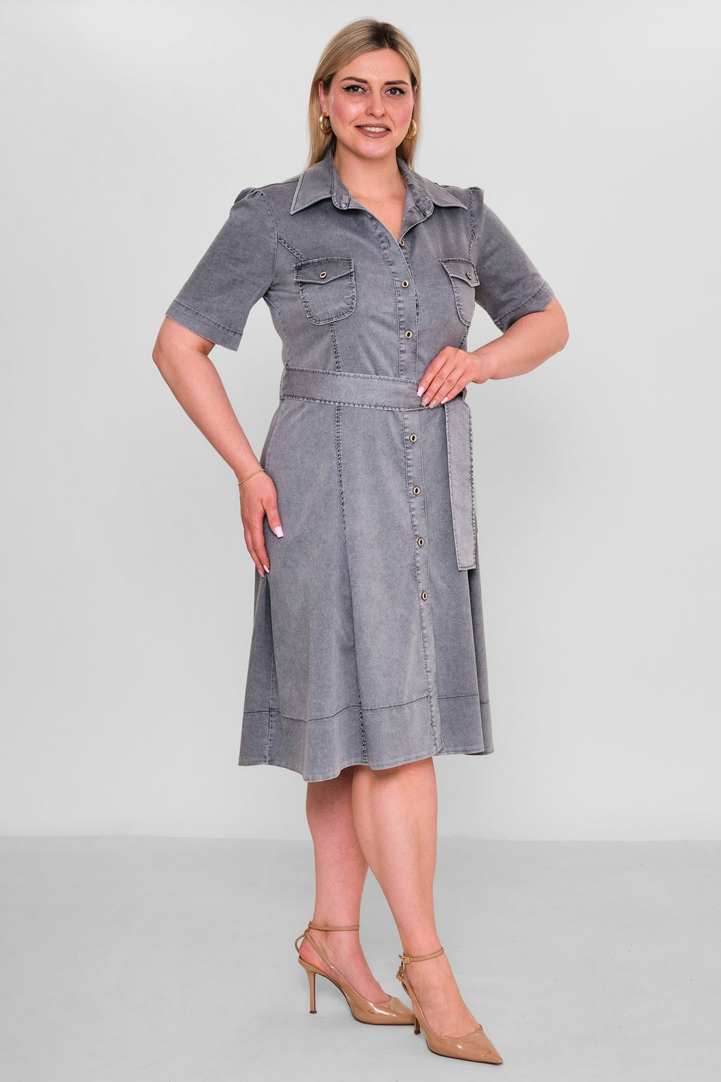Elitline - Plus Size Dress (ELT26Y8-276-4006) - 8690200186974