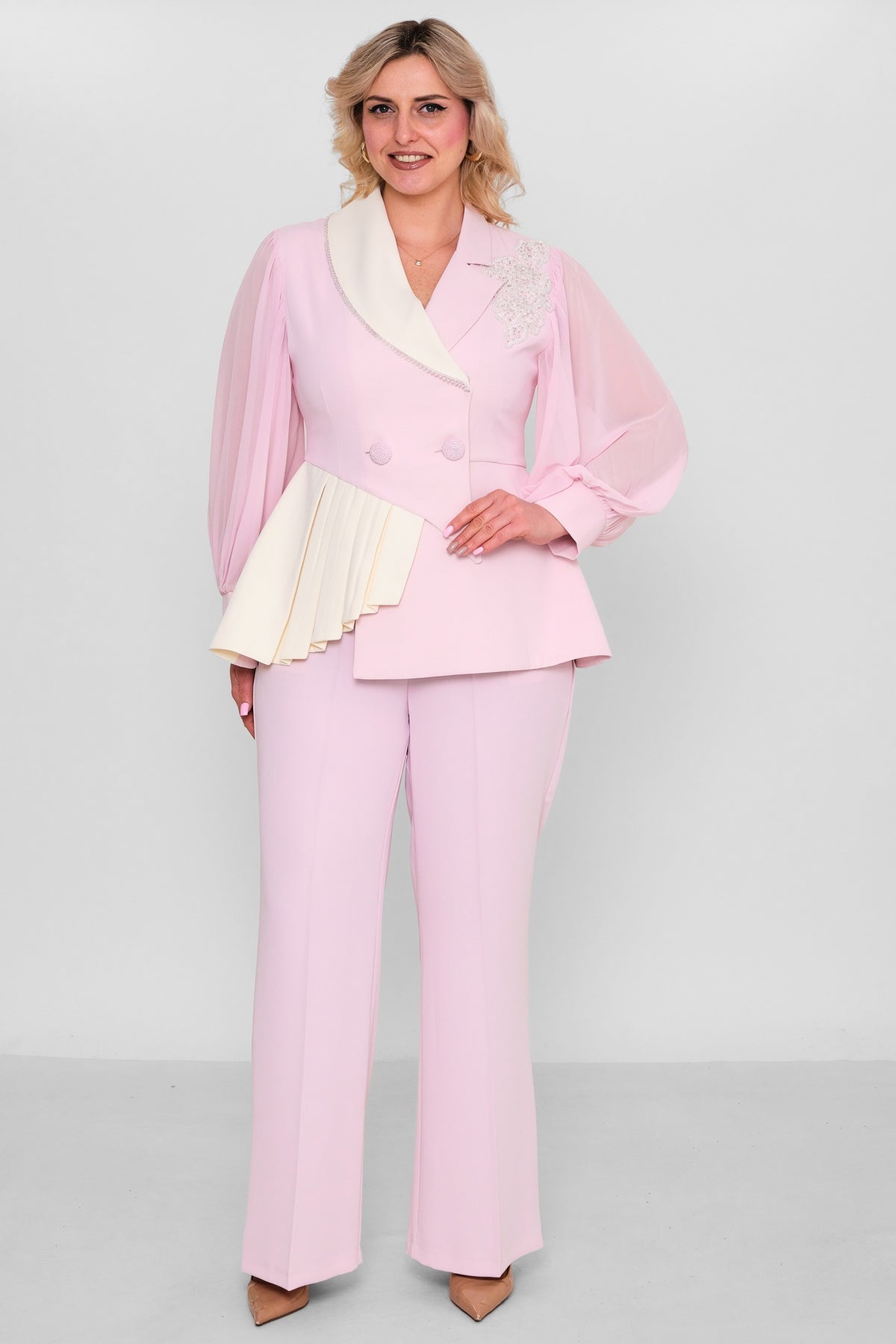 Qne Tu - Plus Size Suit (QNE26Y5297BB) - 8690200187490