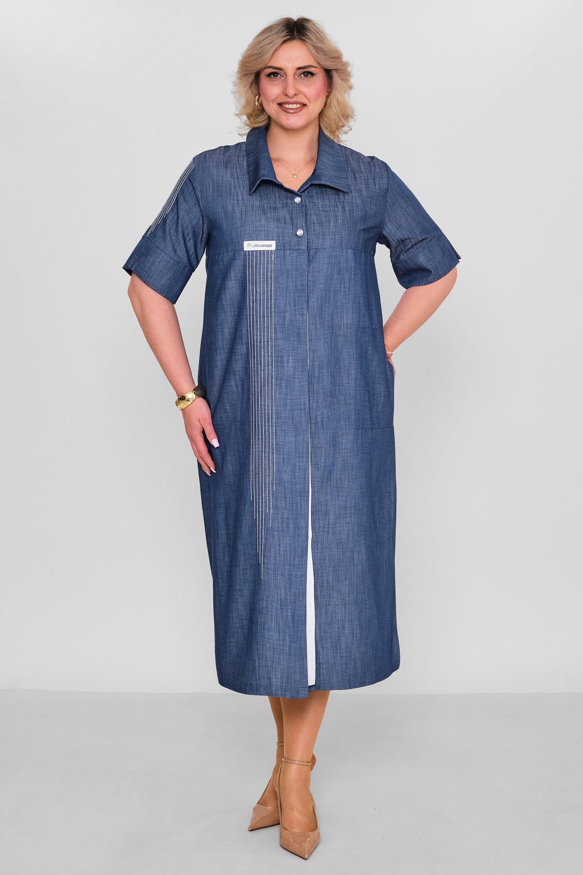 Ebberro - Plus Size Dress (EBR26Y13926BB) - 8690200189333