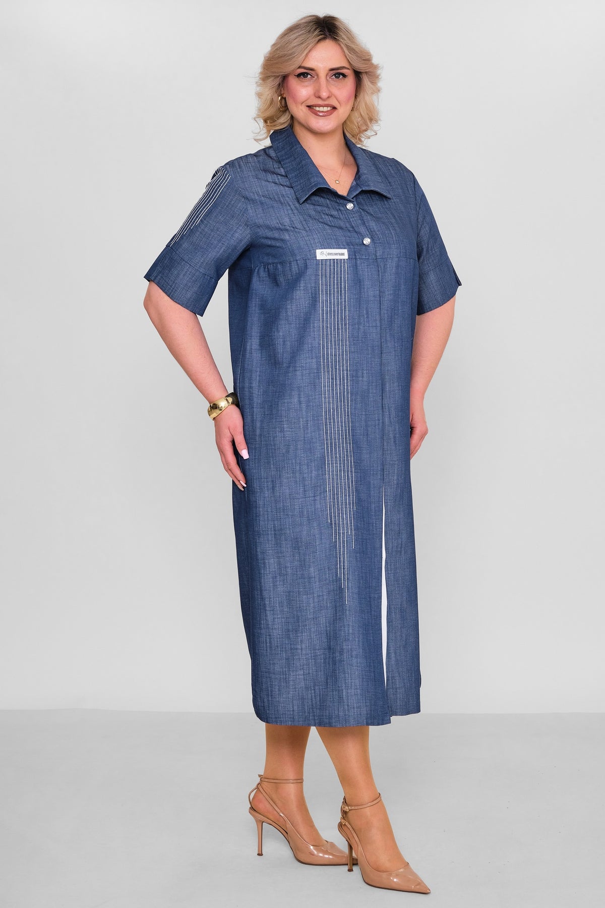 Ebberro - Plus Size Dress (EBR26Y13926BB) - 8690200189333