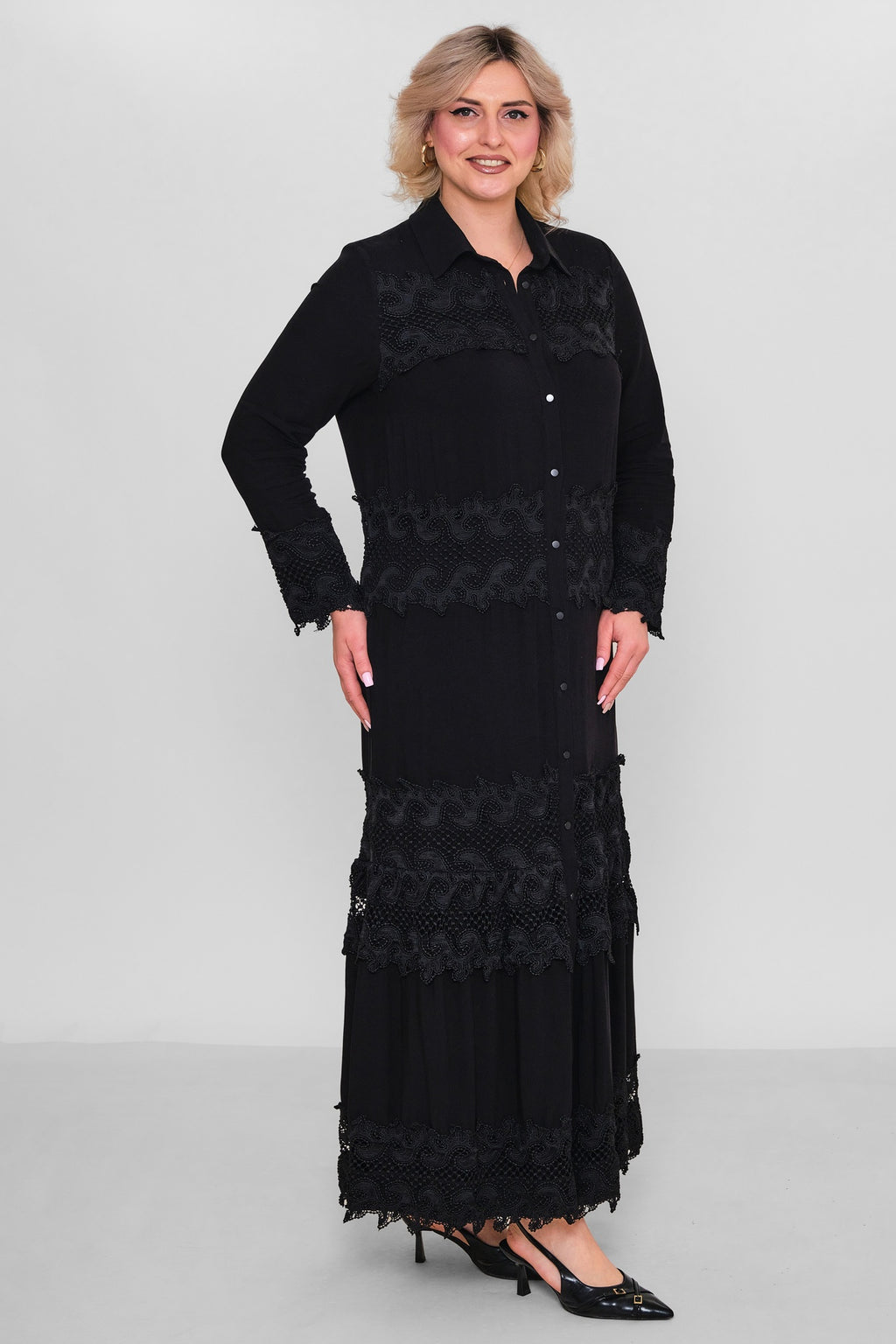 Ebberro - Plus Size Dress (EBR26Y14026BB) - 8690200189340